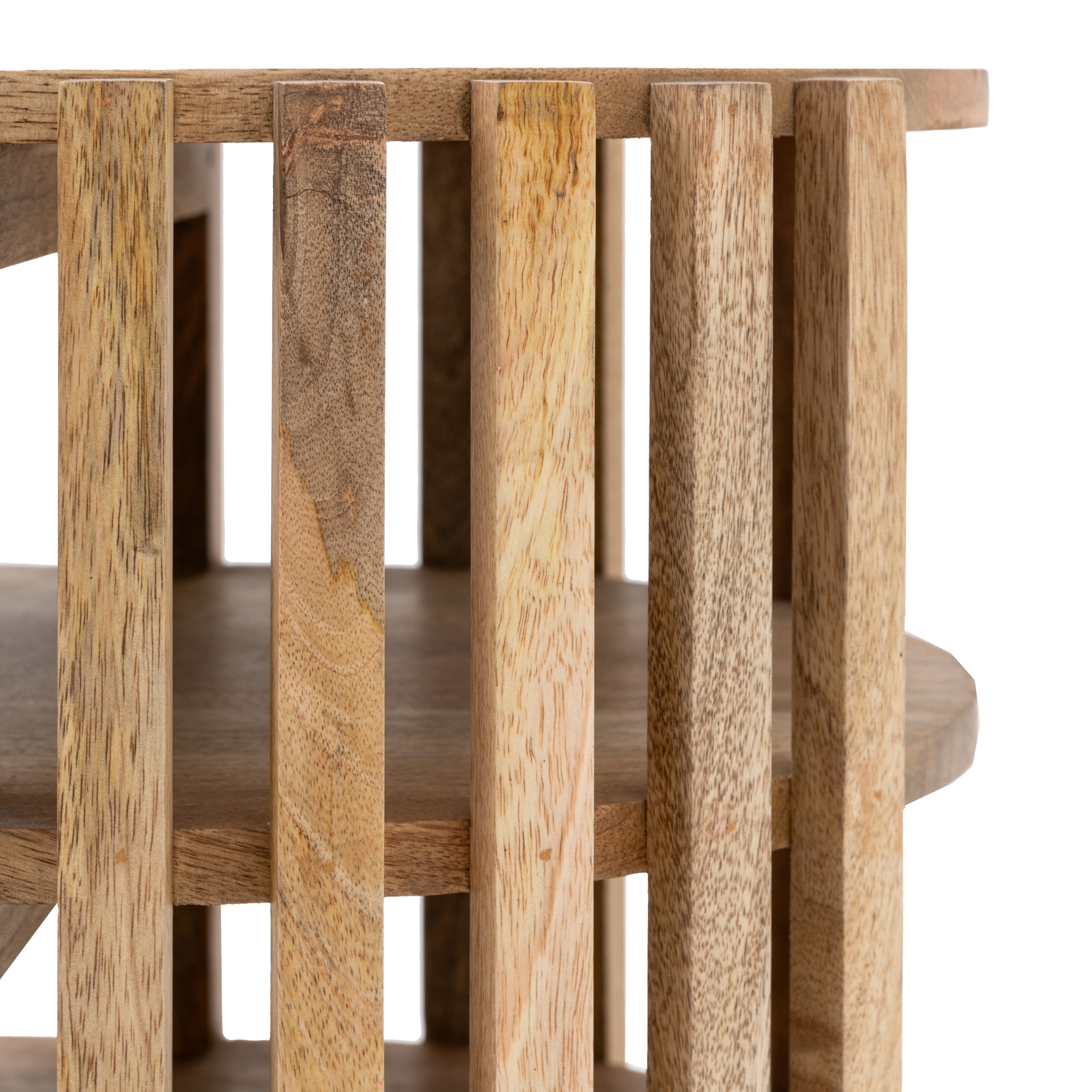 Alvin Slatted Natural Mango Wood TV Unit