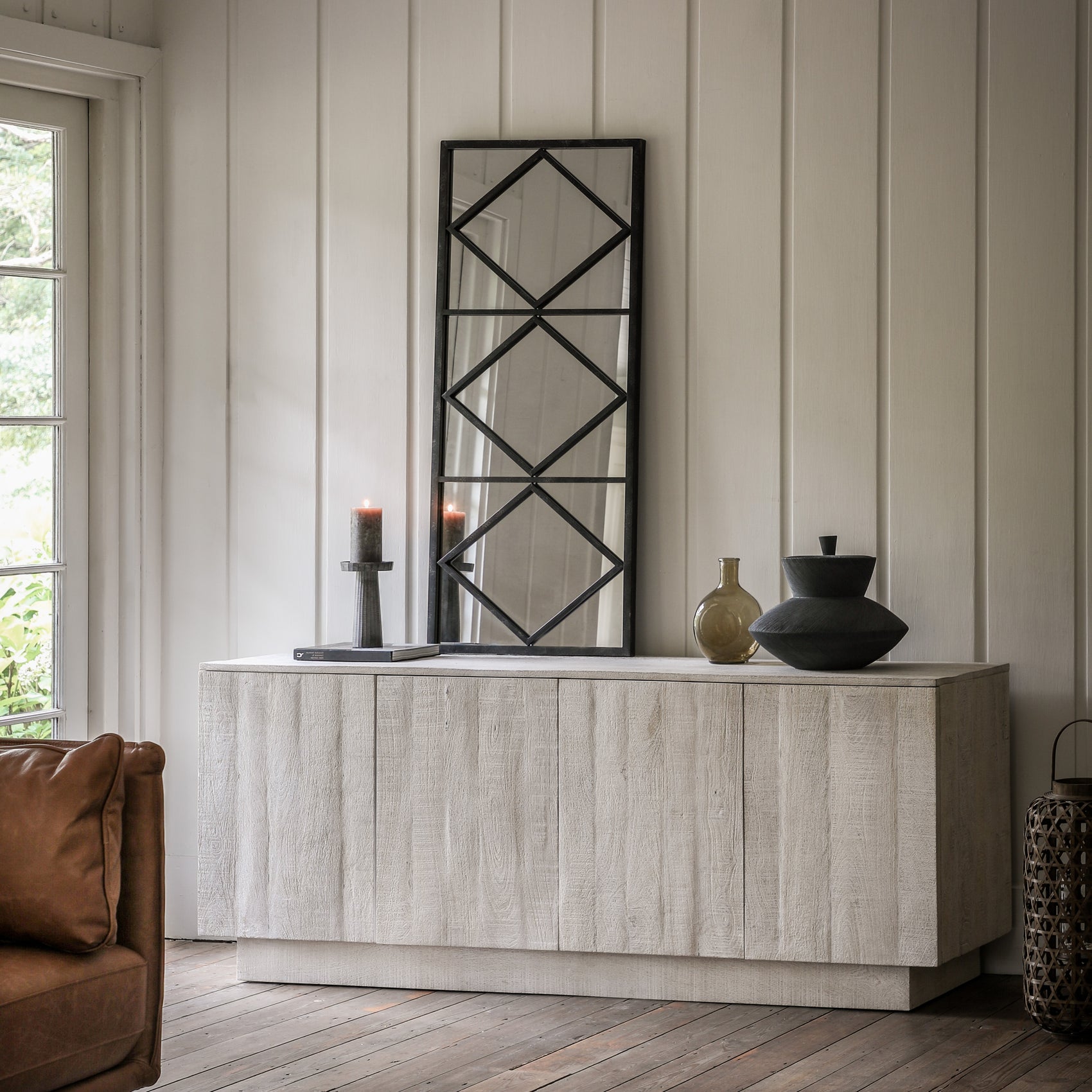 Eldora Whitewash Mango Wood Sideboard