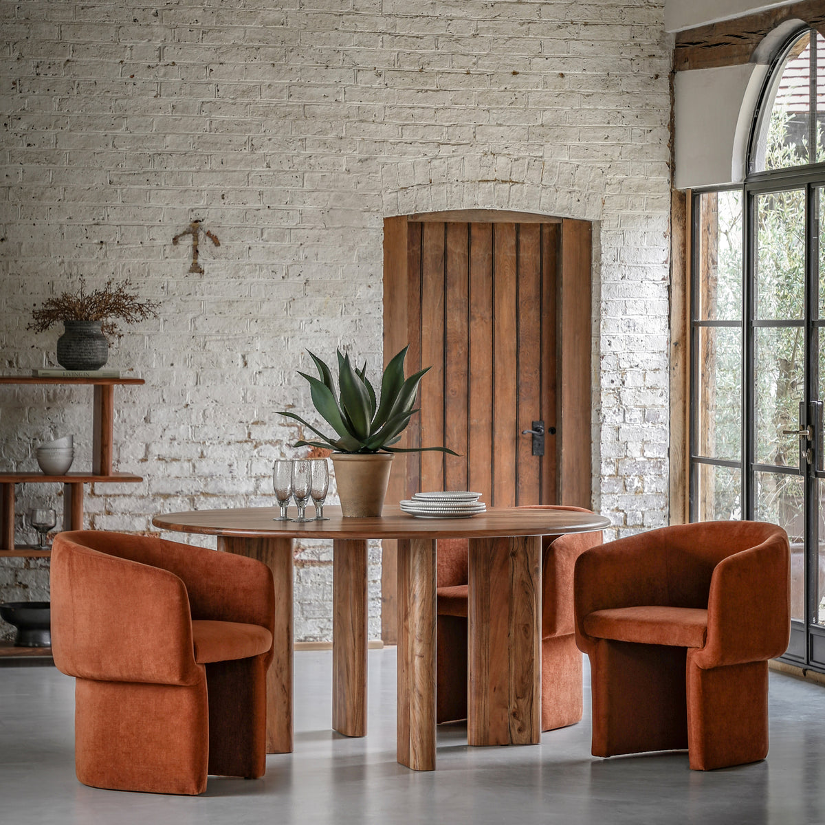 Marta Acacia Wood Round Dining Table | 4 Seater