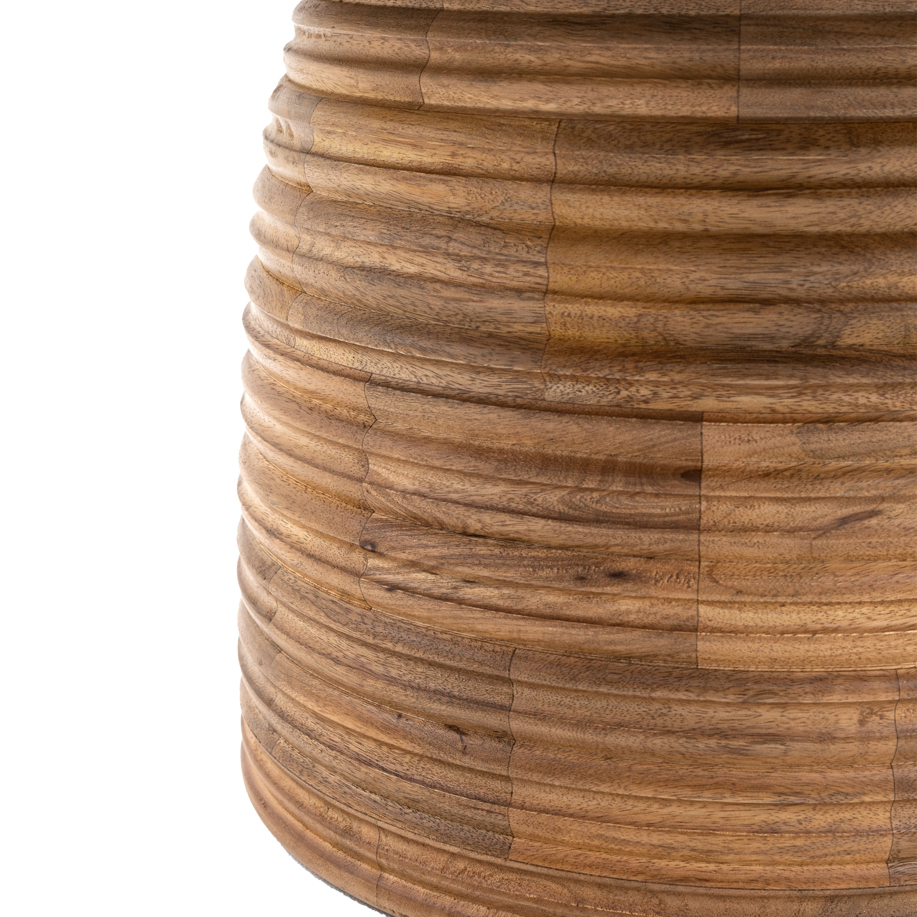 Milena Artisan Mango Wood Round Side Table