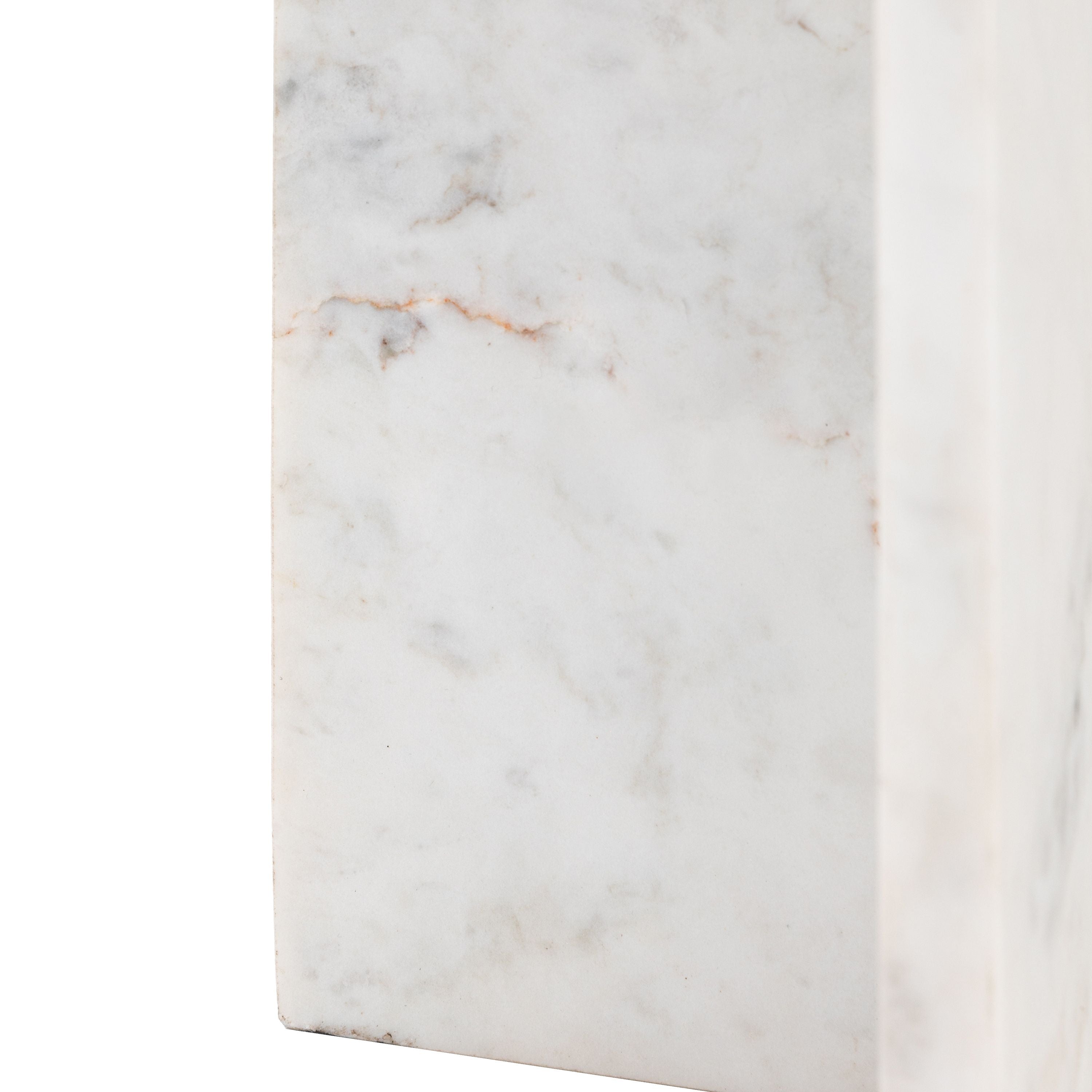 Dario White Marble Round Side Table
