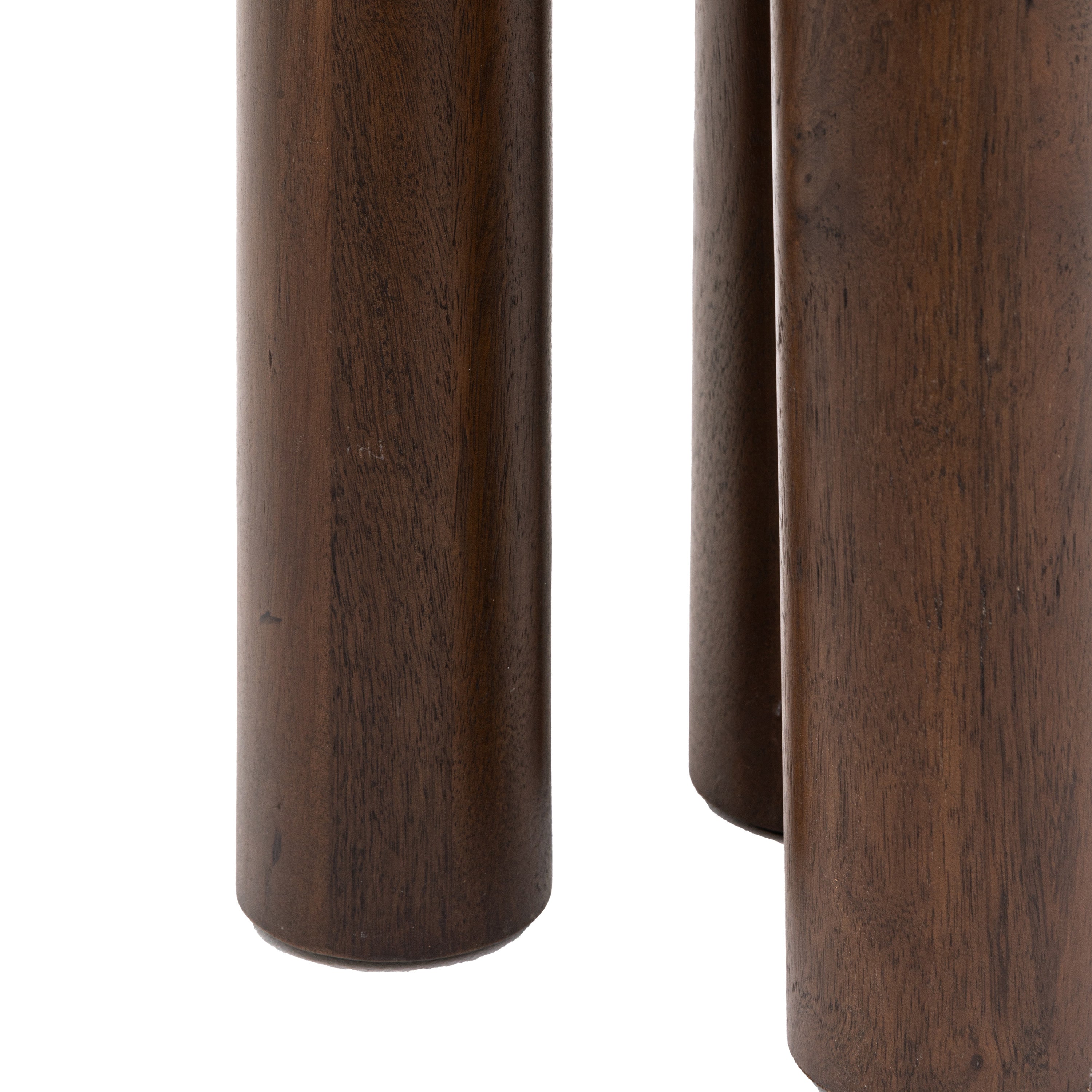 Marmo Dark Brown Mango Wood & Travertine Side Table