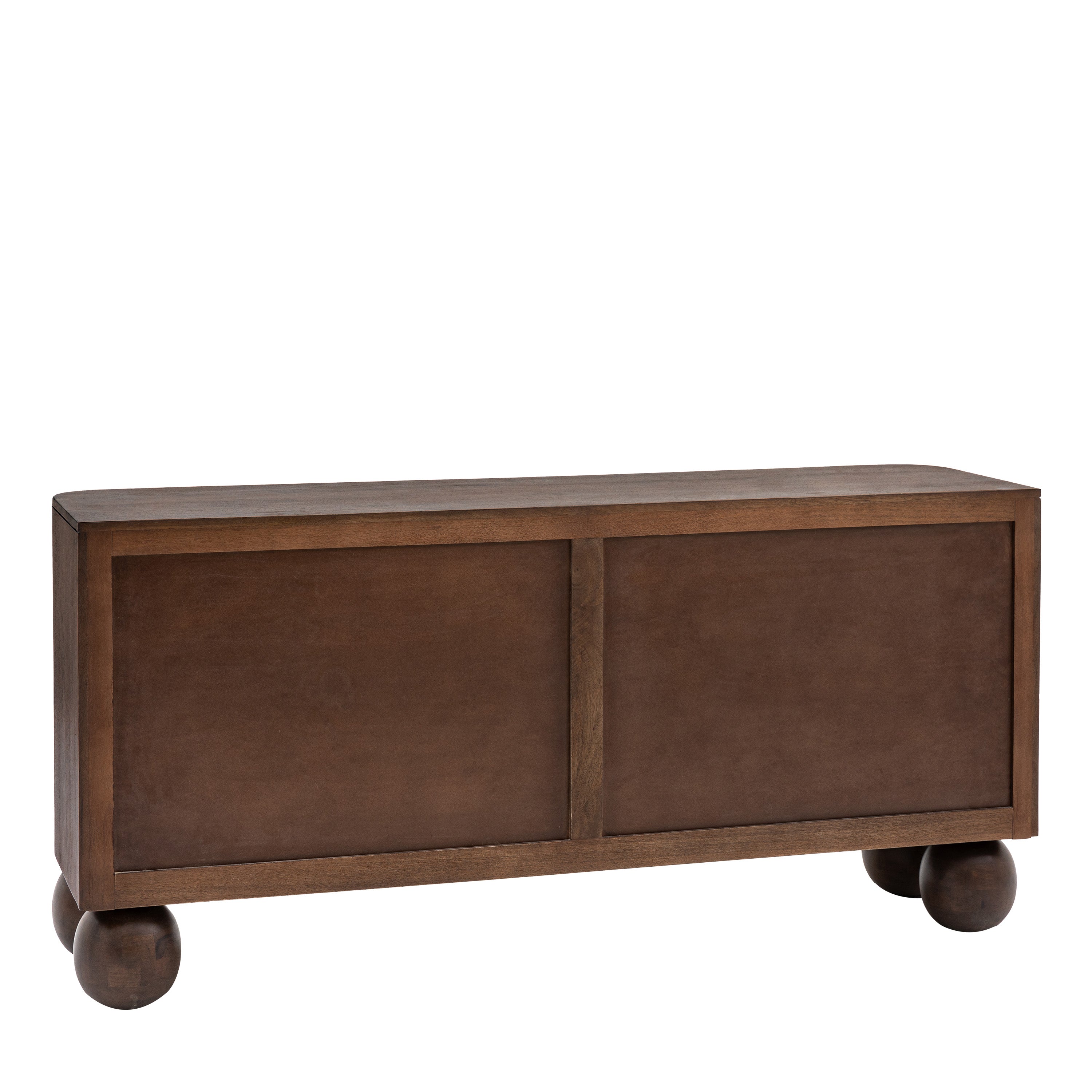 Anders Carved Dark Brown Mango Wood Sideboard
