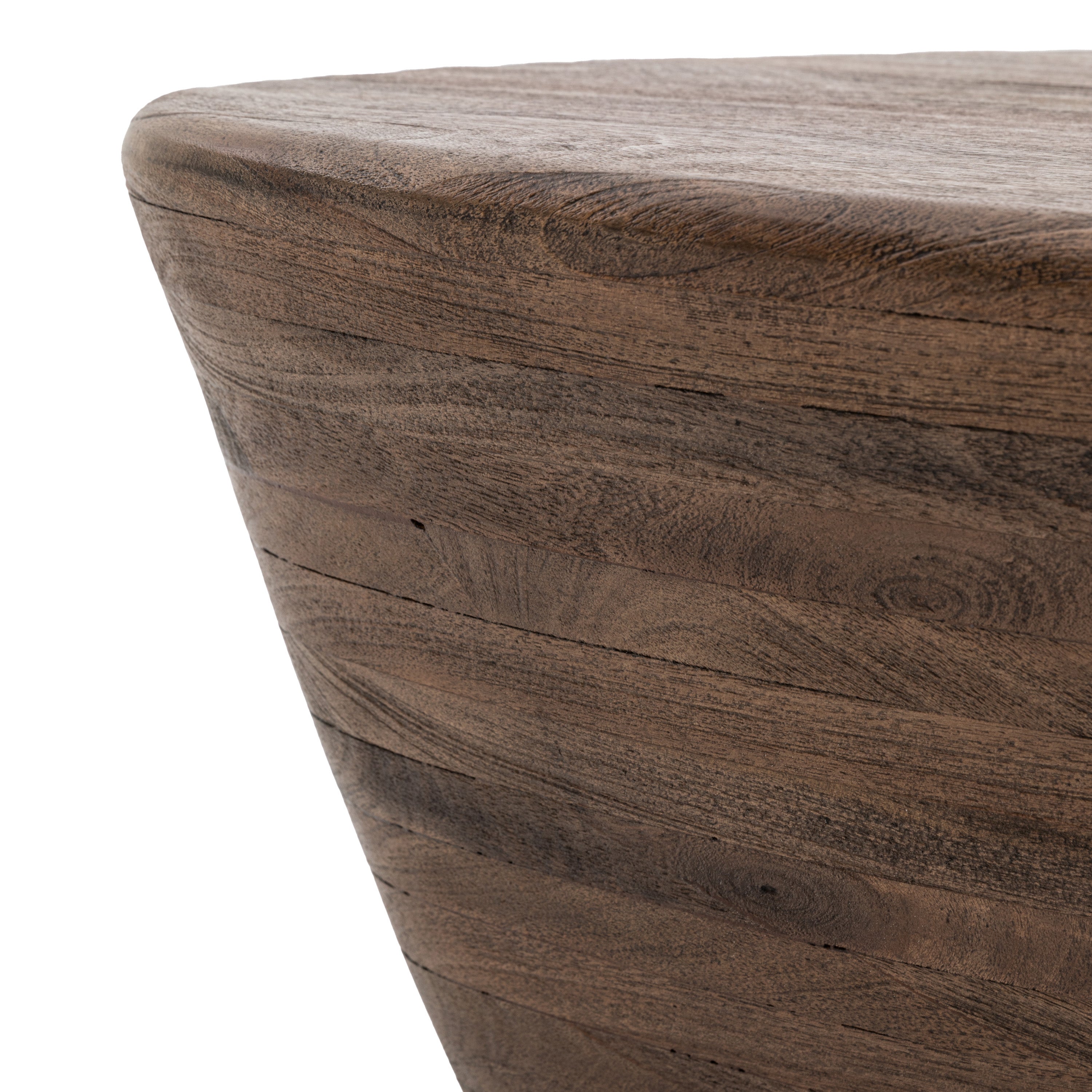 Niro Carved Dark Brown Mango Wood Side Table