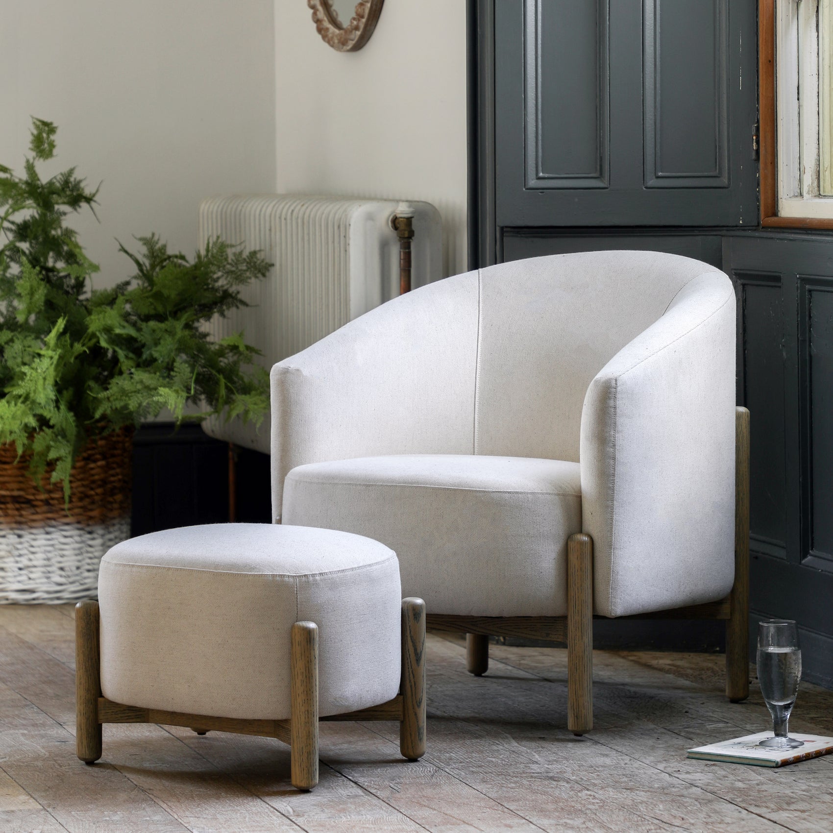 Hobson Natural Cream Bucket Tub Armchair