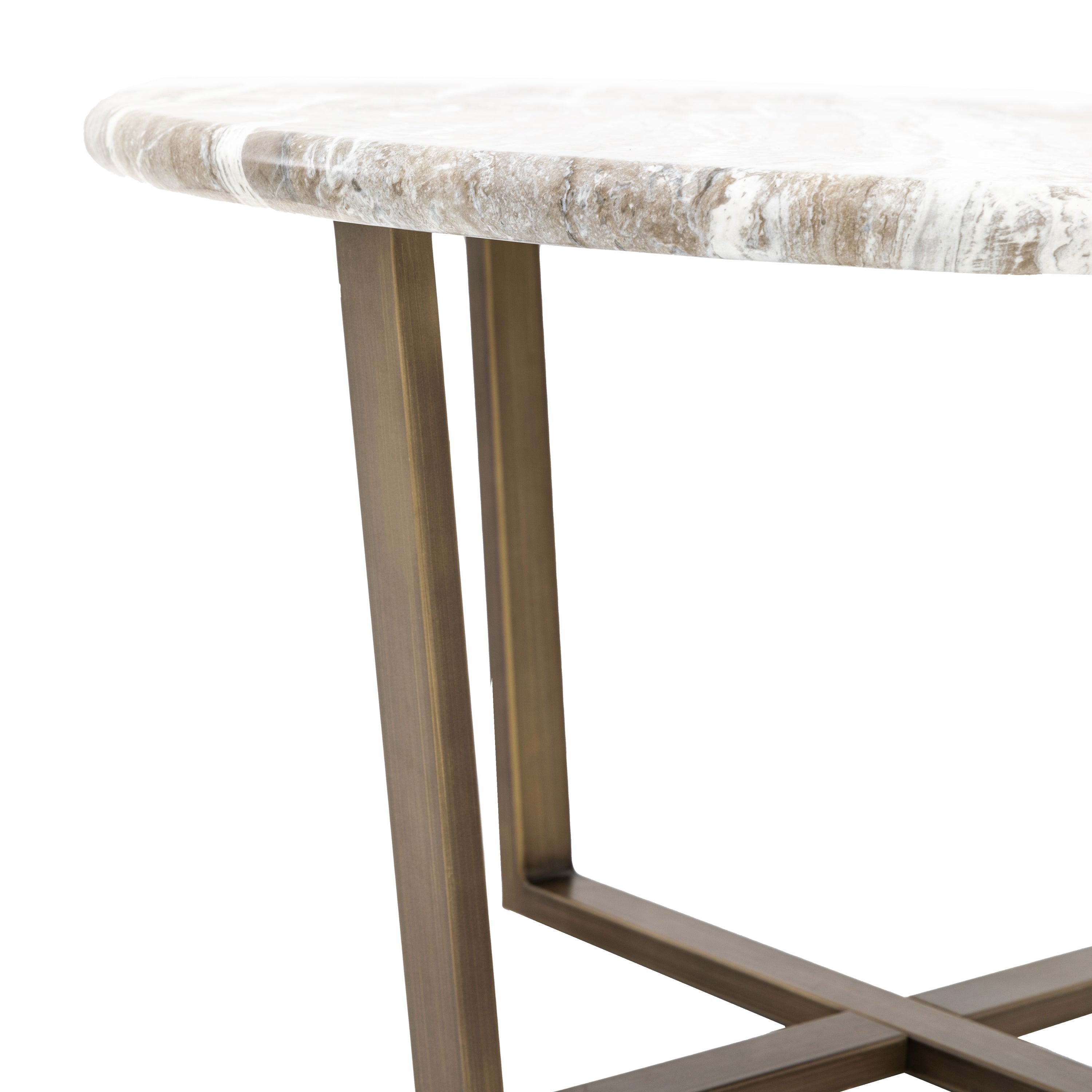 Bilbao Gold & White/Green Marble Effect Coffee Table