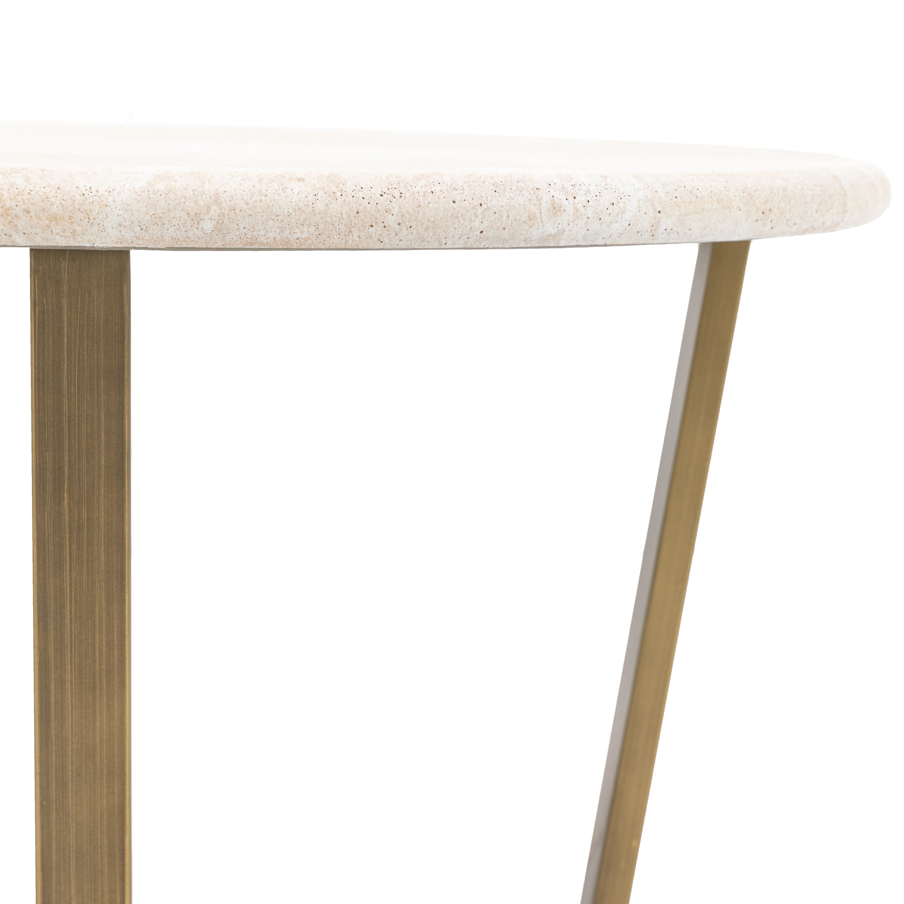 Annecy Bronze & White Concrete Round Coffee Table