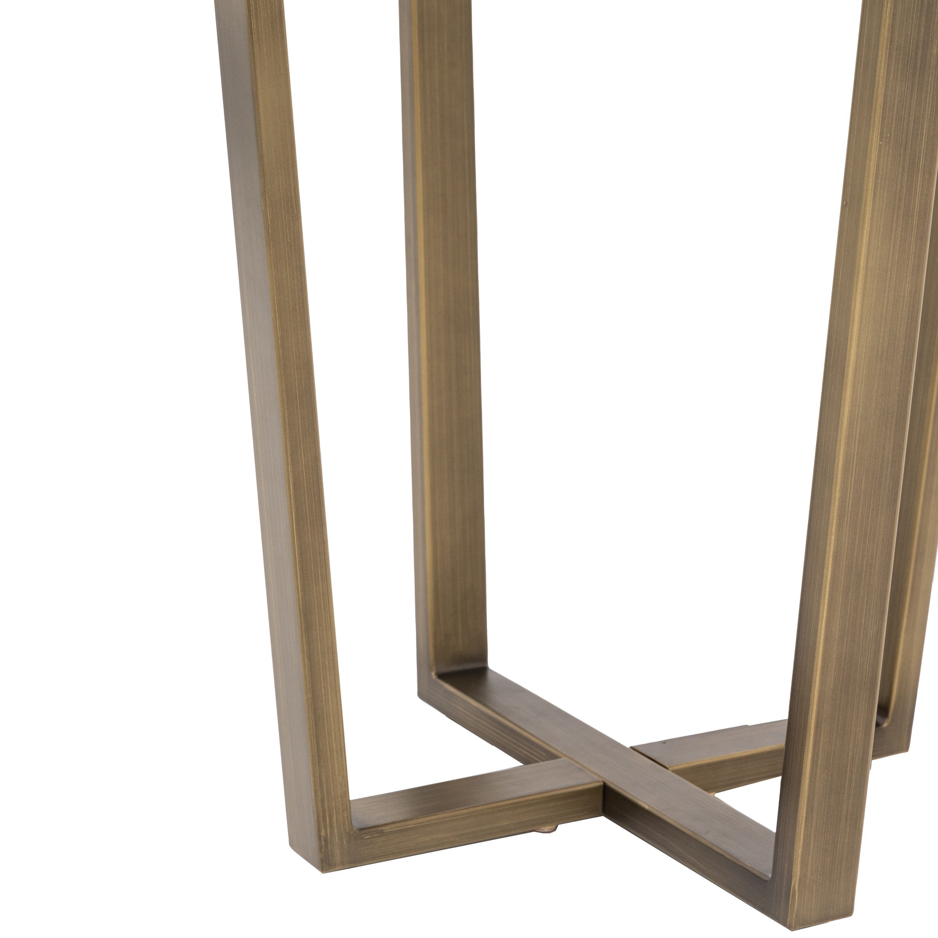 Bilbao Gold & White/Green Marble Effect Side Table