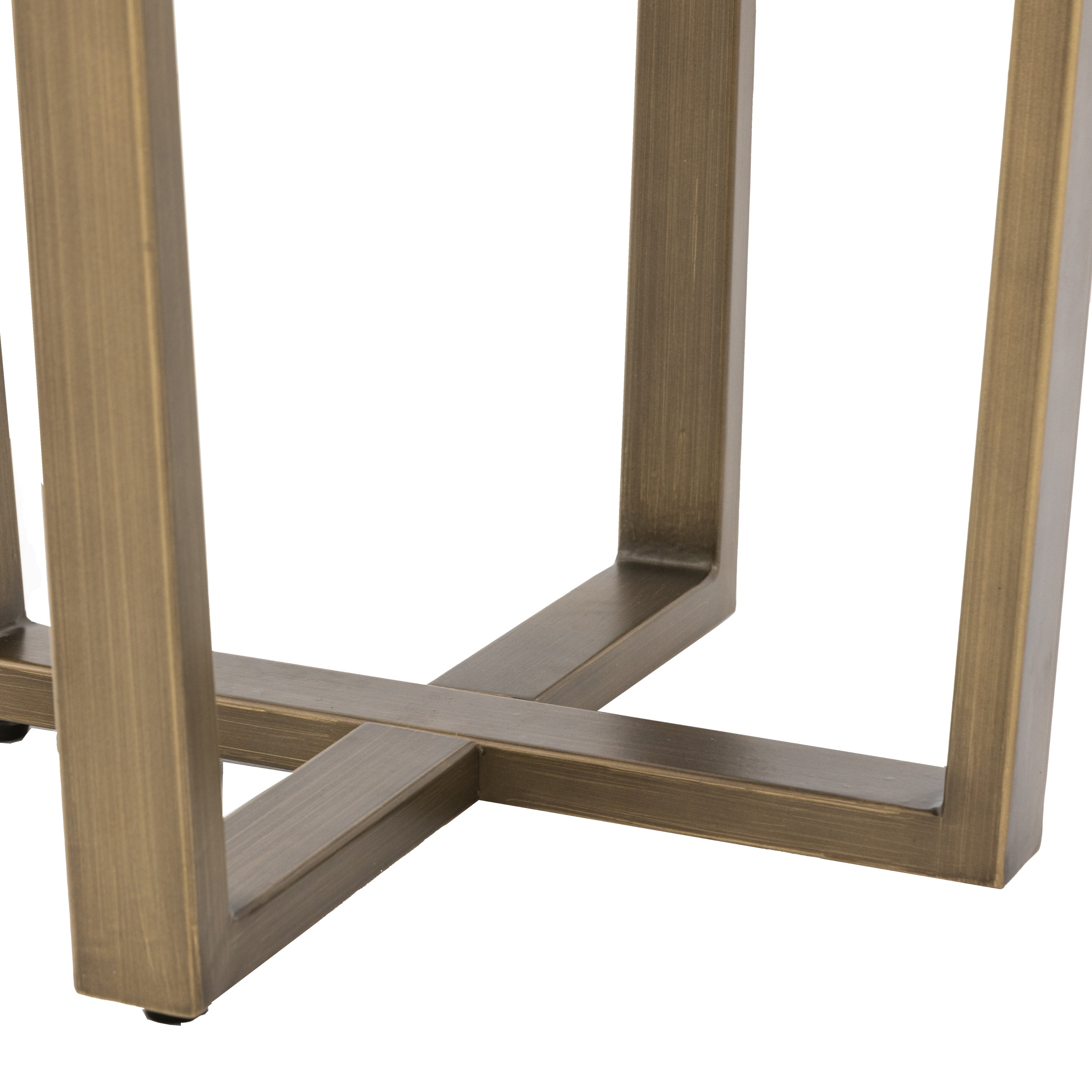 Annecy Bronze & White Concrete Round Side Table