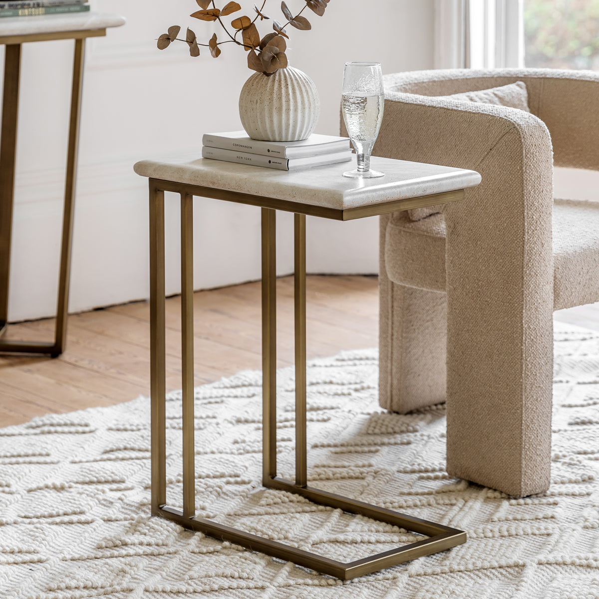Annecy Bronze & White Concrete Supper Table