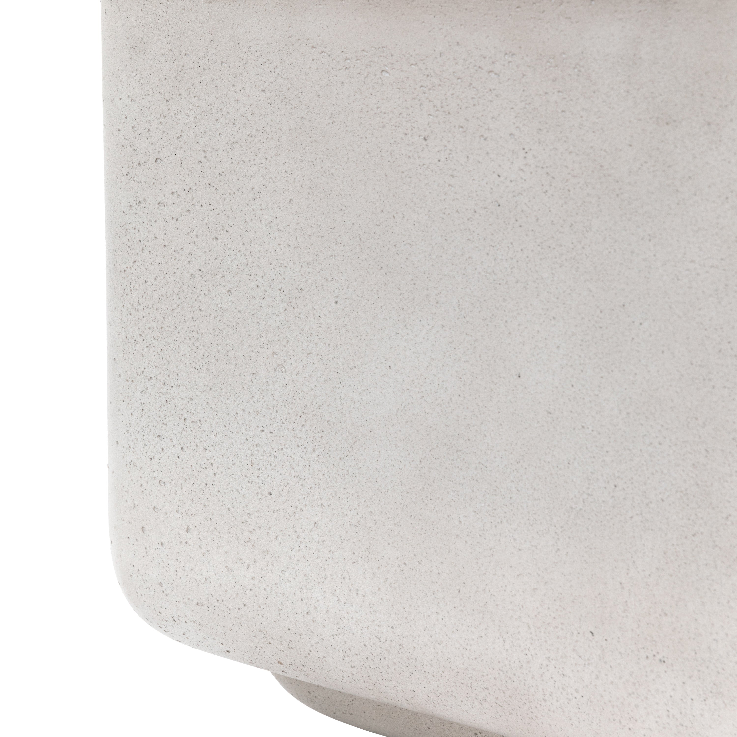 Massa White Concrete Square Side Table