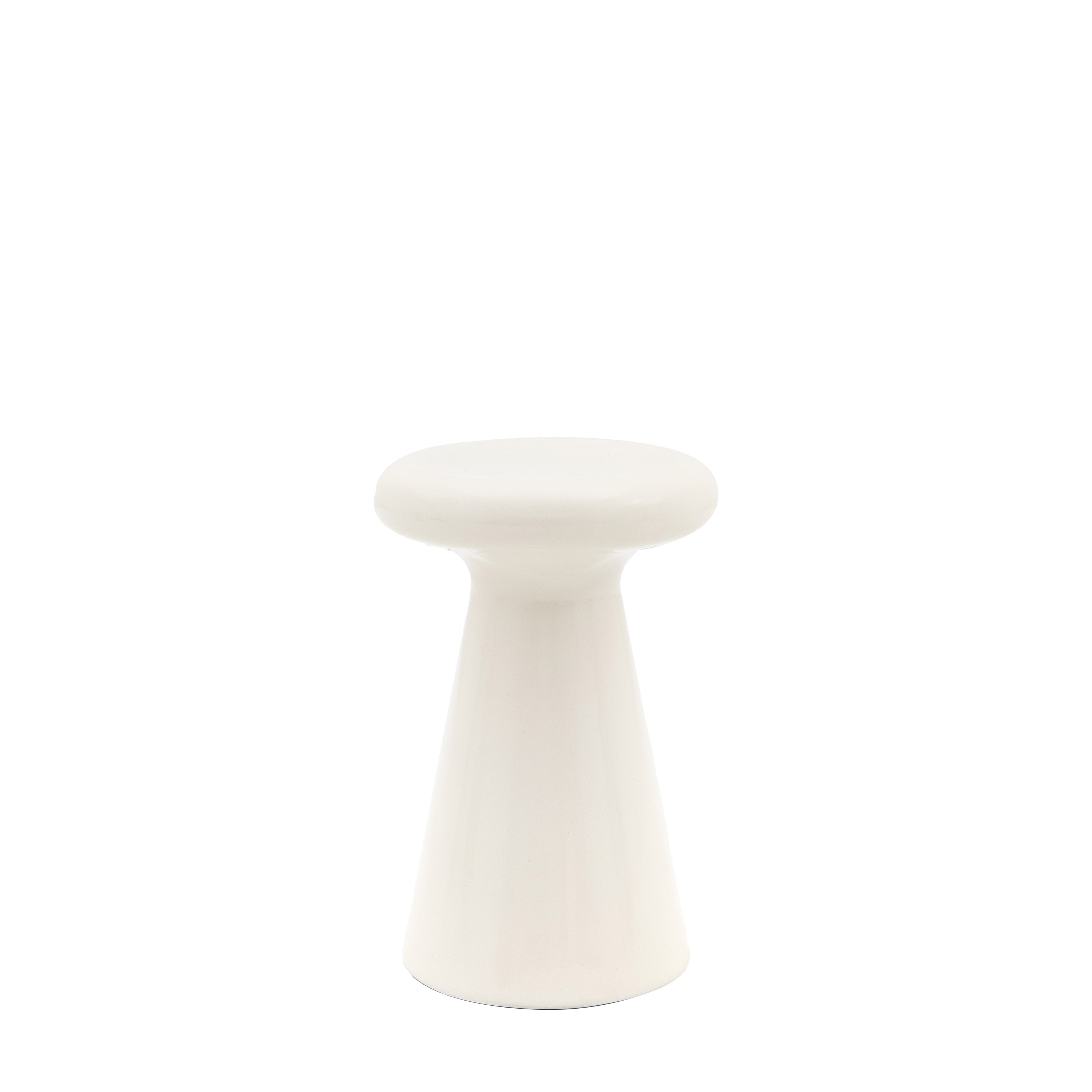 Marmo Cream Gloss Round Side Table