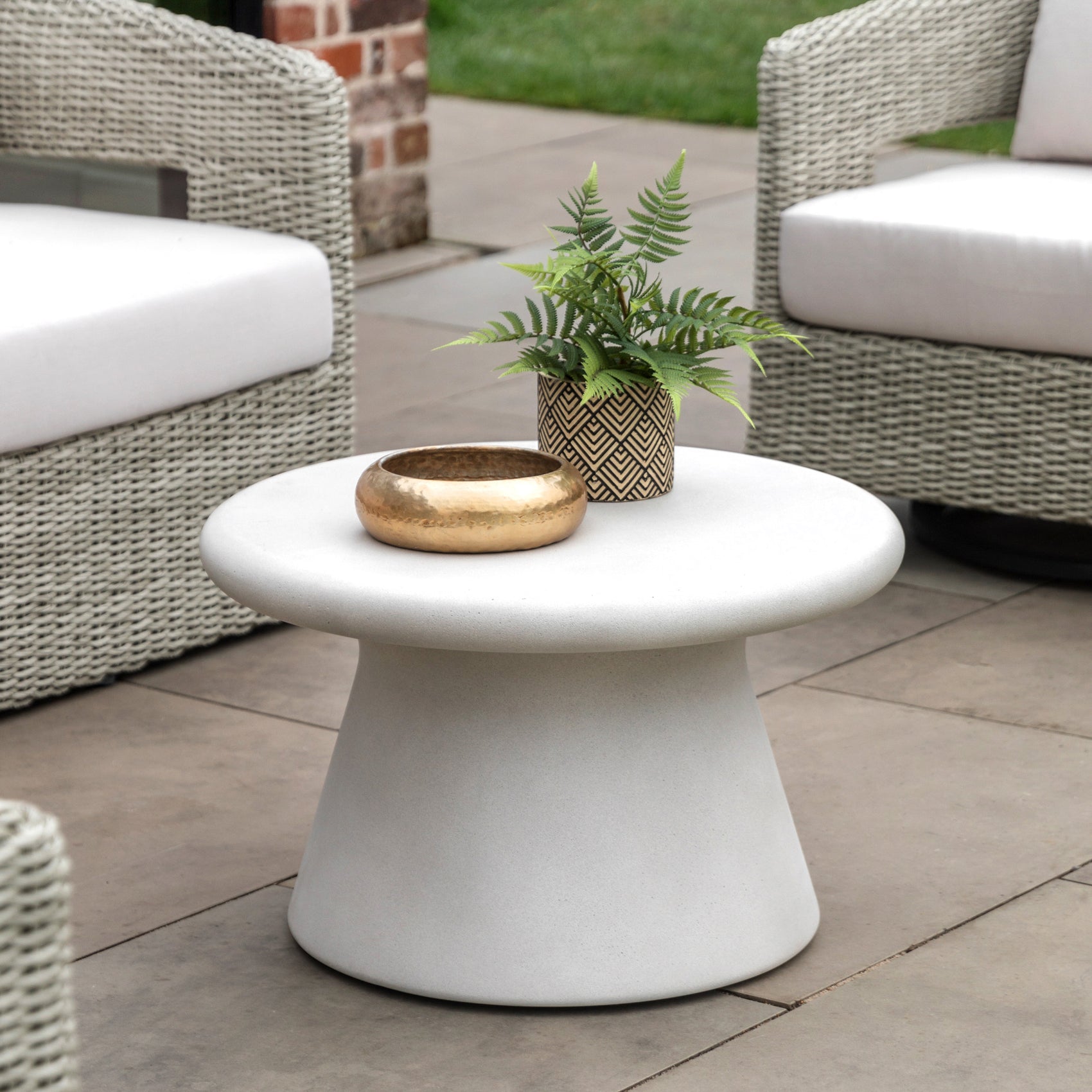 Marmo White Gloss Round Coffee Table