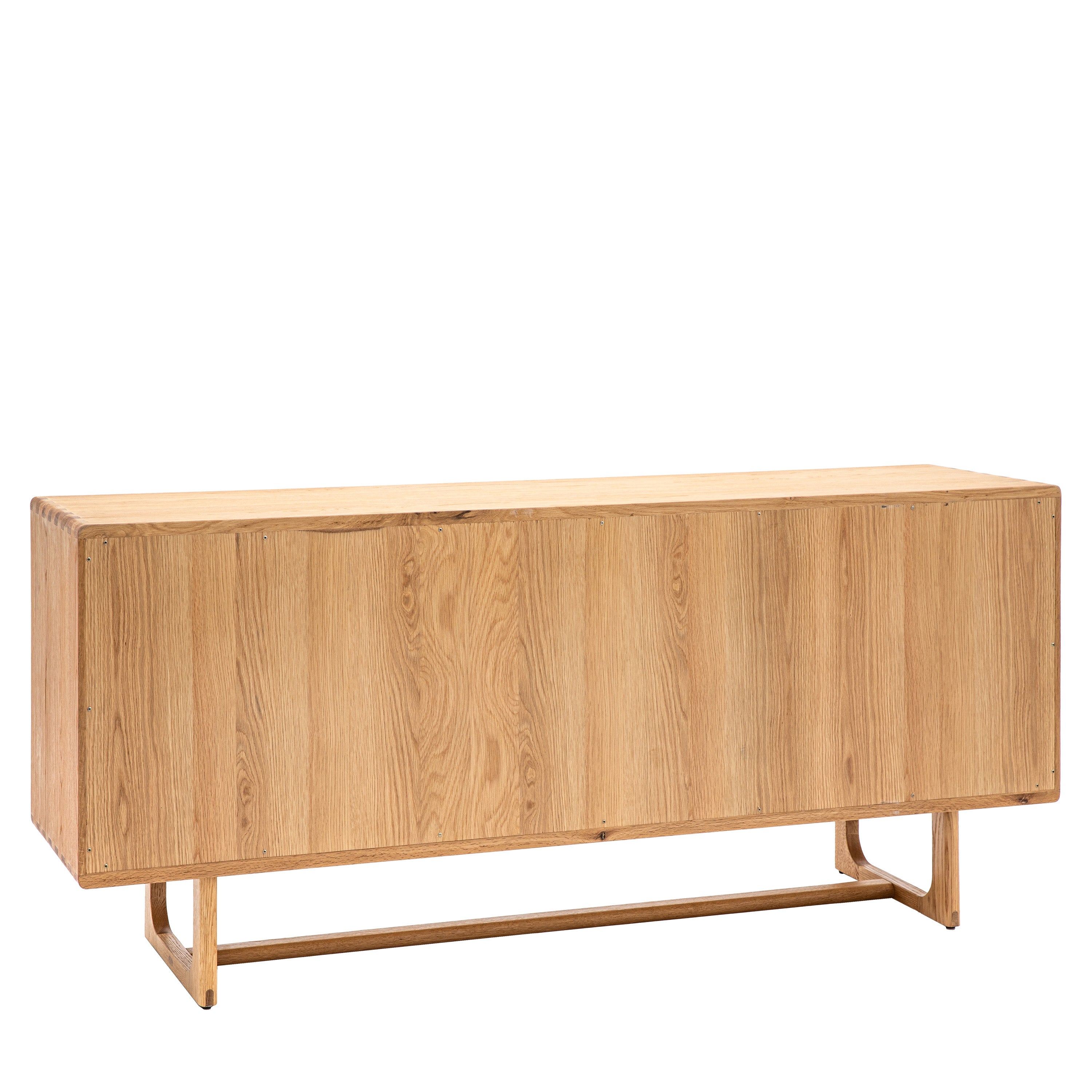 Novu Carved Natural Oak Wood Sideboard