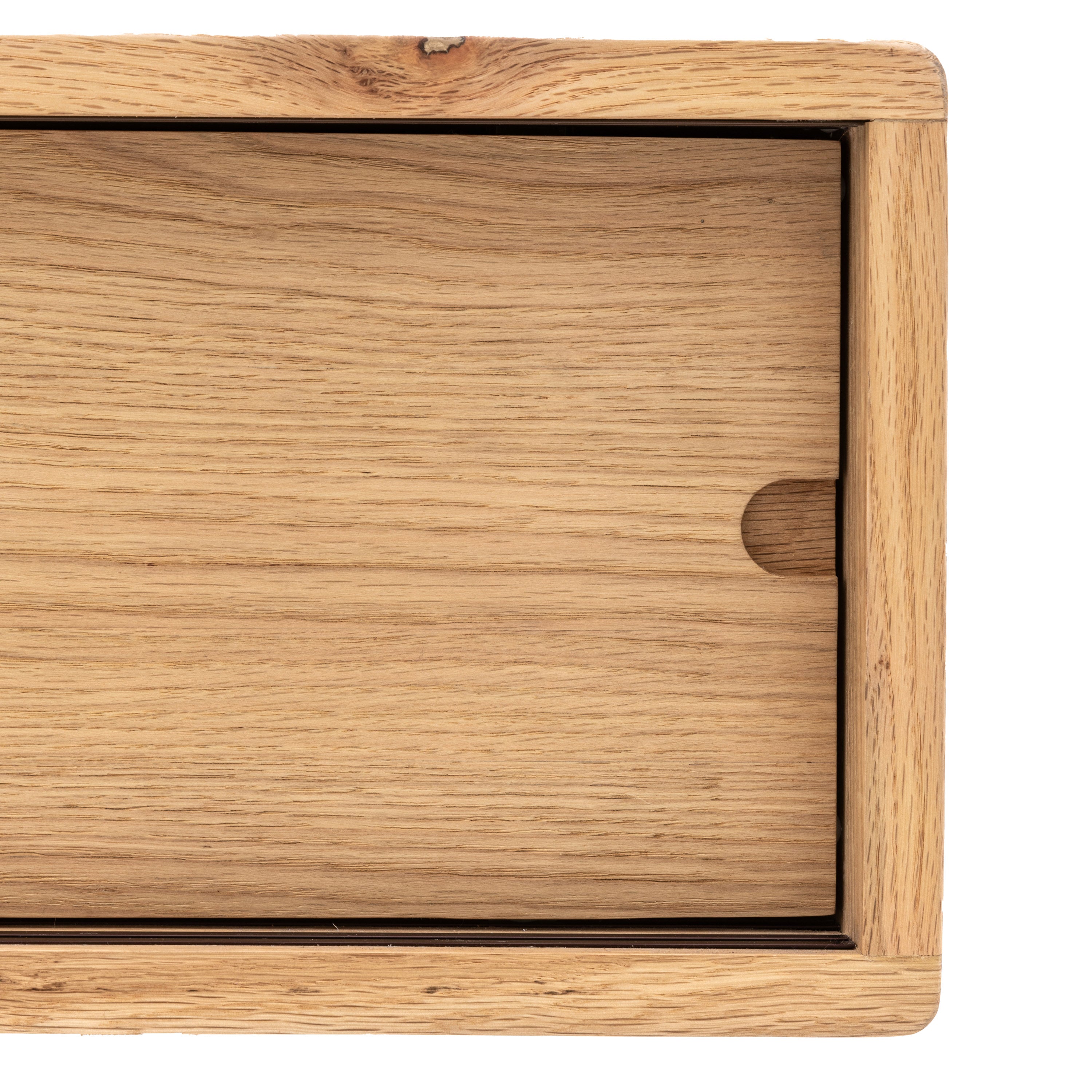 Novu Carved Natural Oak Wood TV Unit