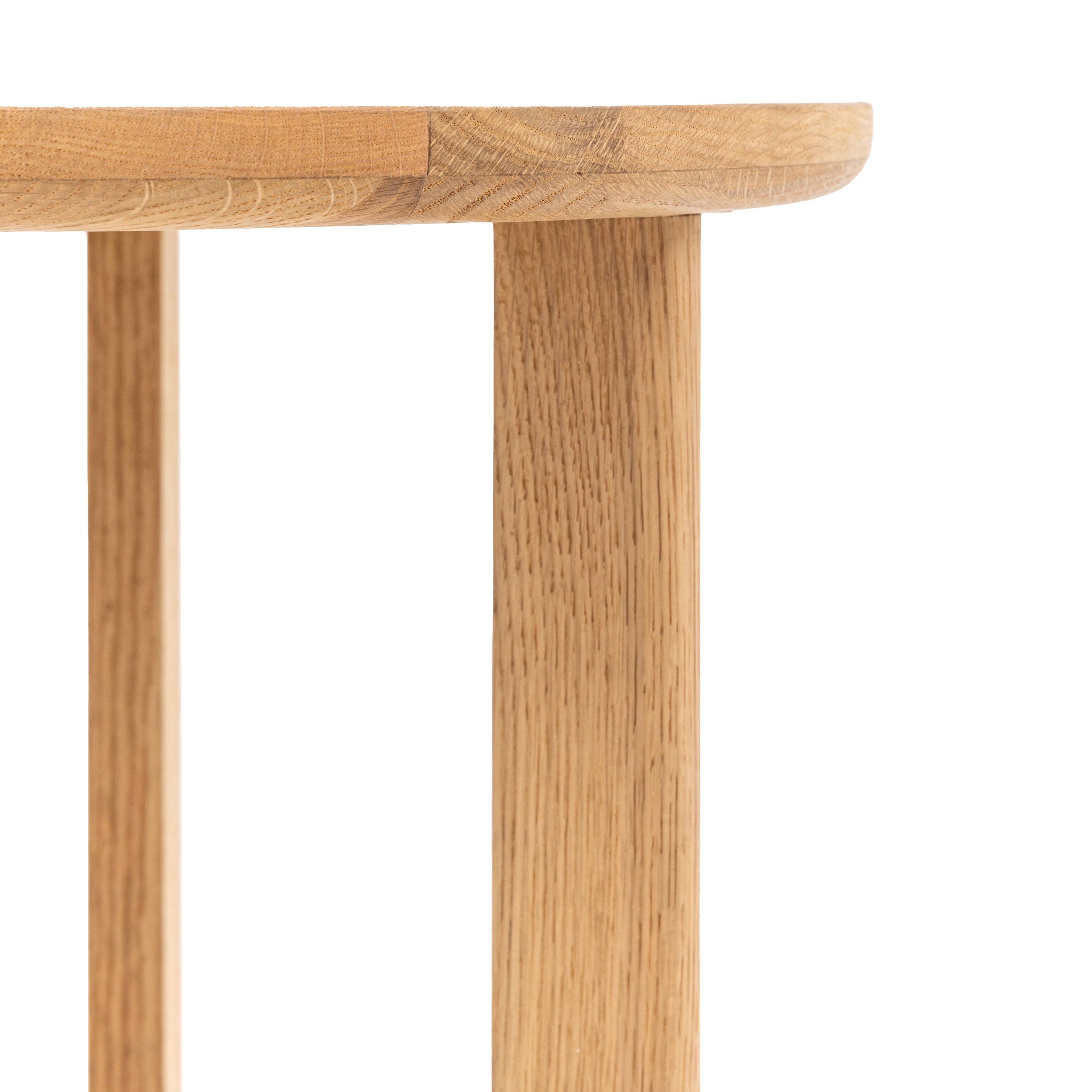 Novu Natural Oak Wood Round Side Table