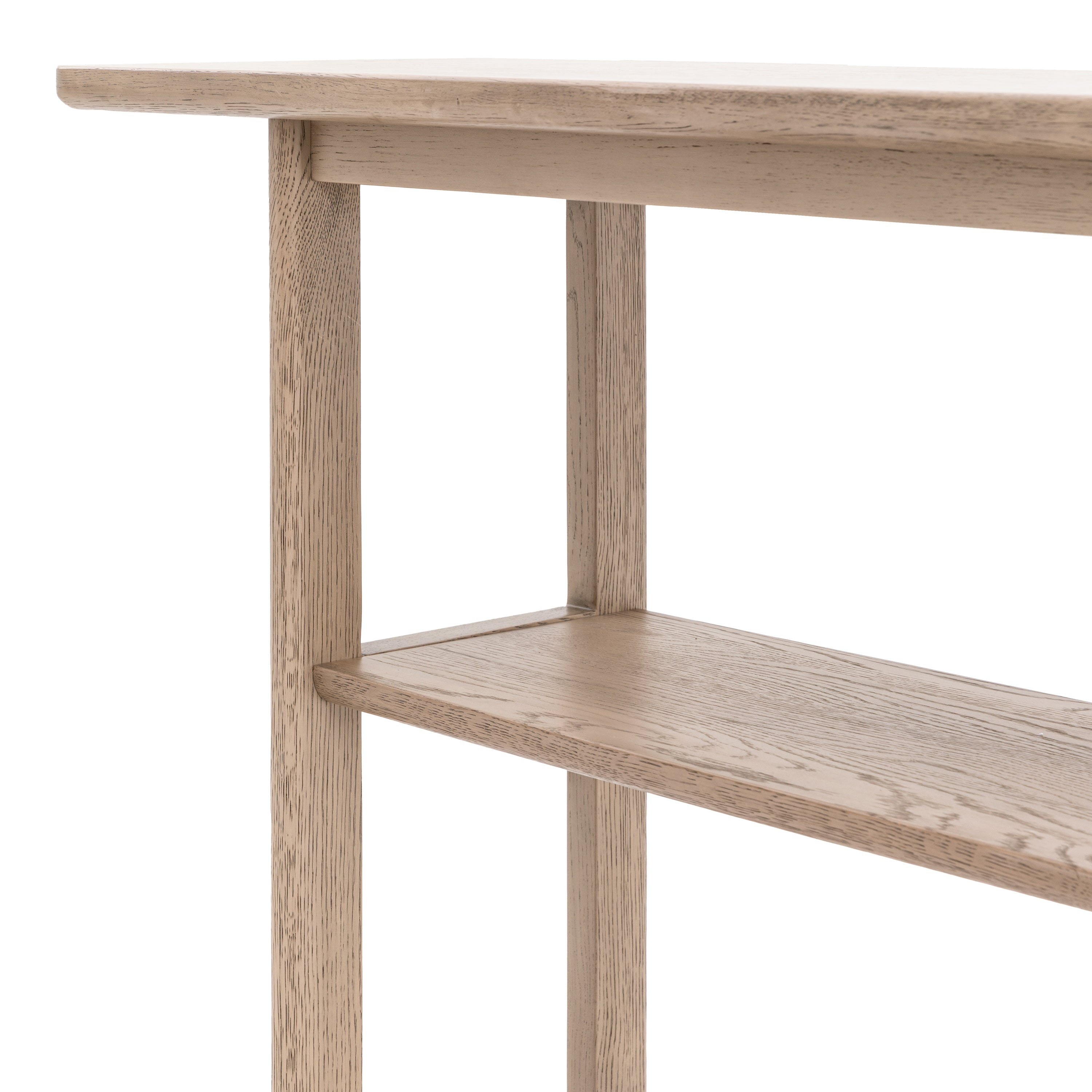 Novu Smoked Oak Wood Console Table