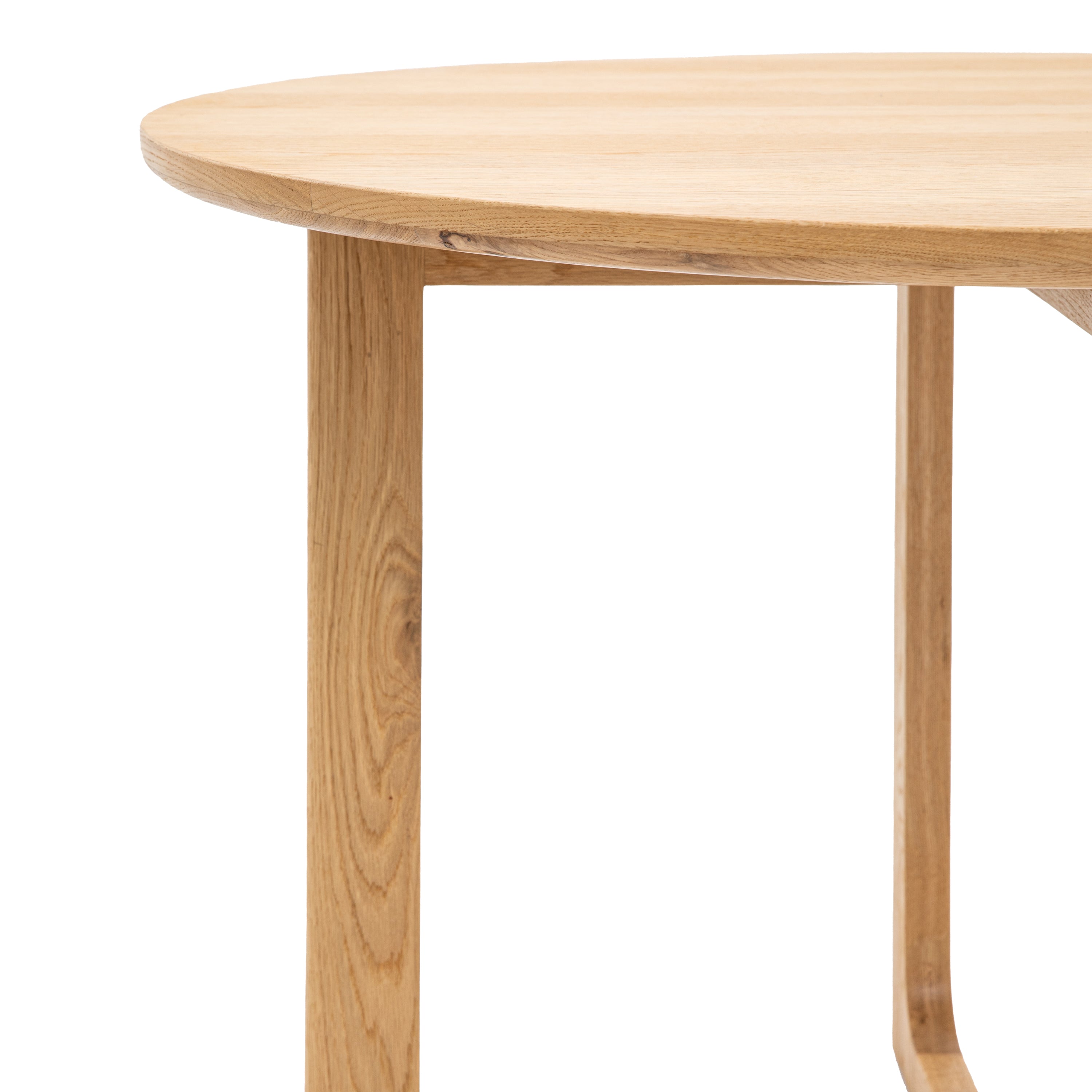 Novu Natural Oak Wood Round Dining Table | 4 Seater
