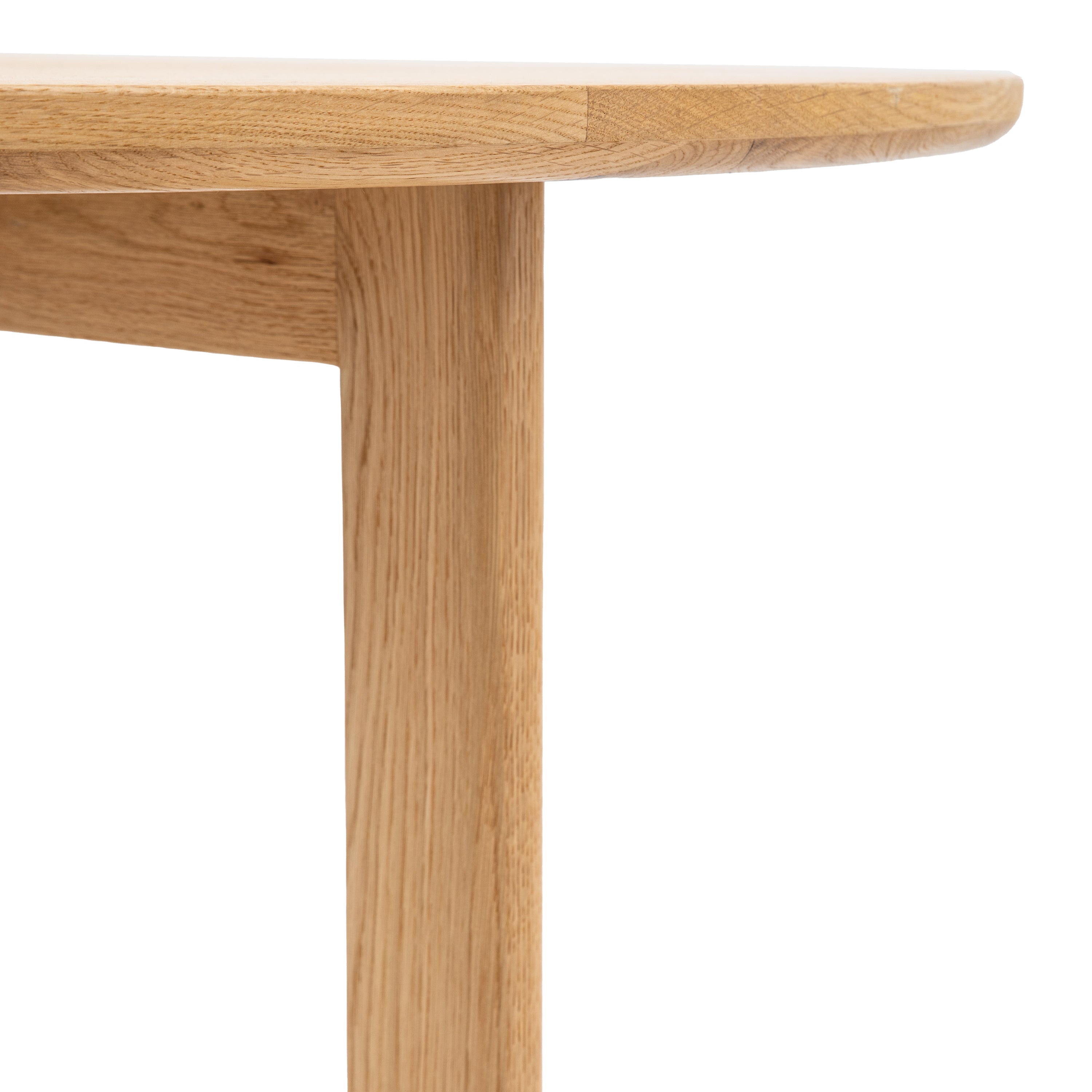 Novu Natural Oak Wood Round Dining Table | 4 Seater