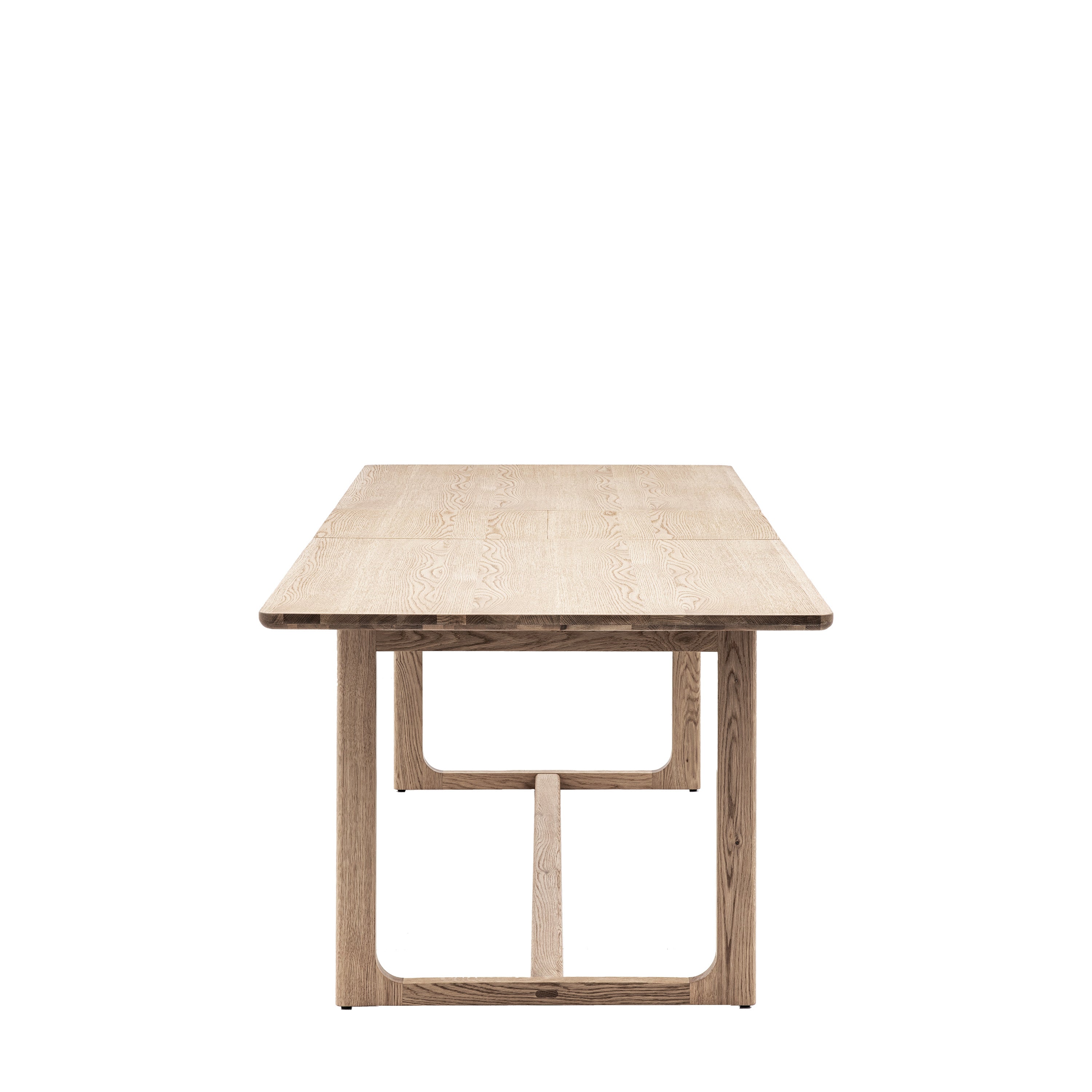 Novu Smoked Oak Wood Extending Dining Table | 6-8 Seater