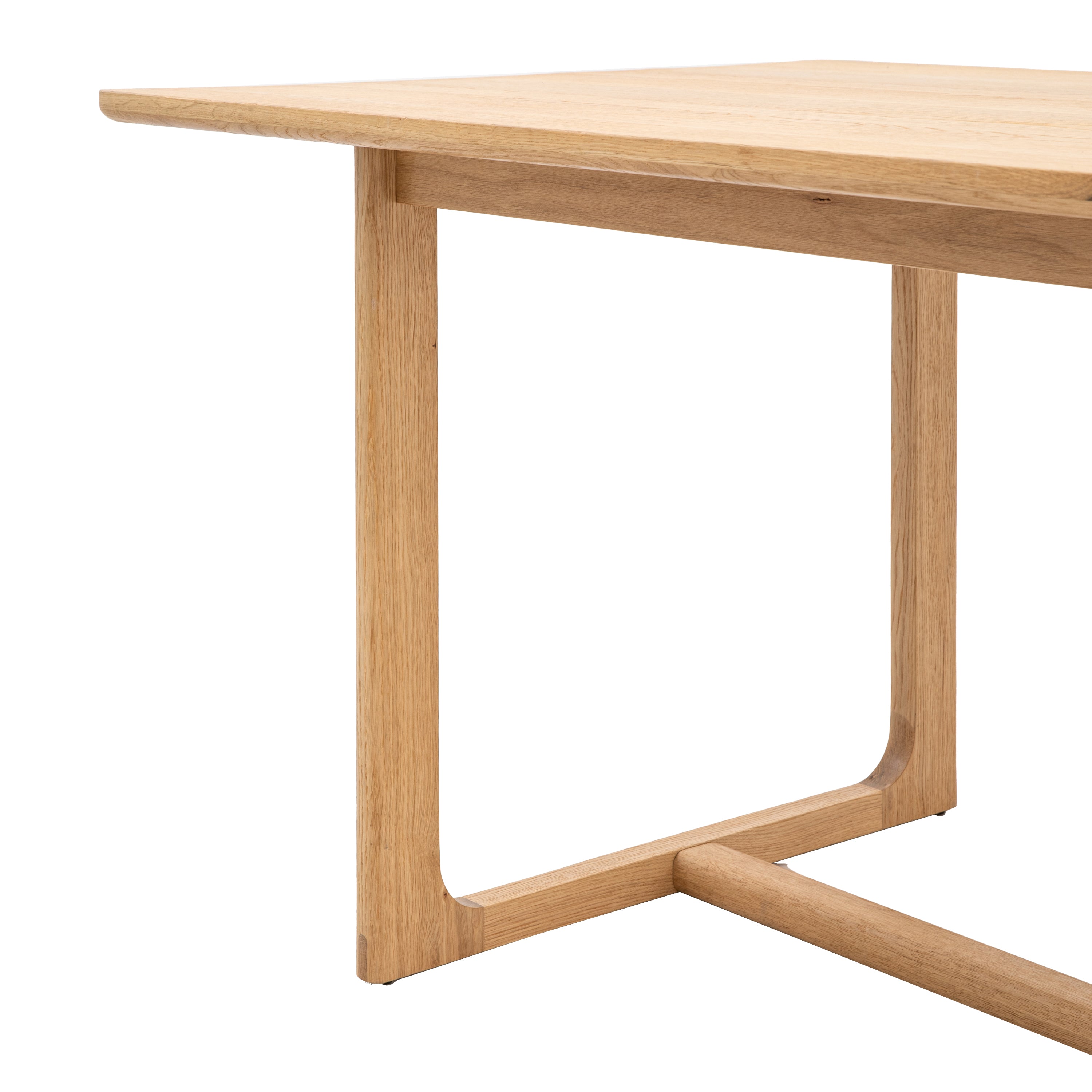 Novu Natural Oak Wood Dining Table | 6 Seater