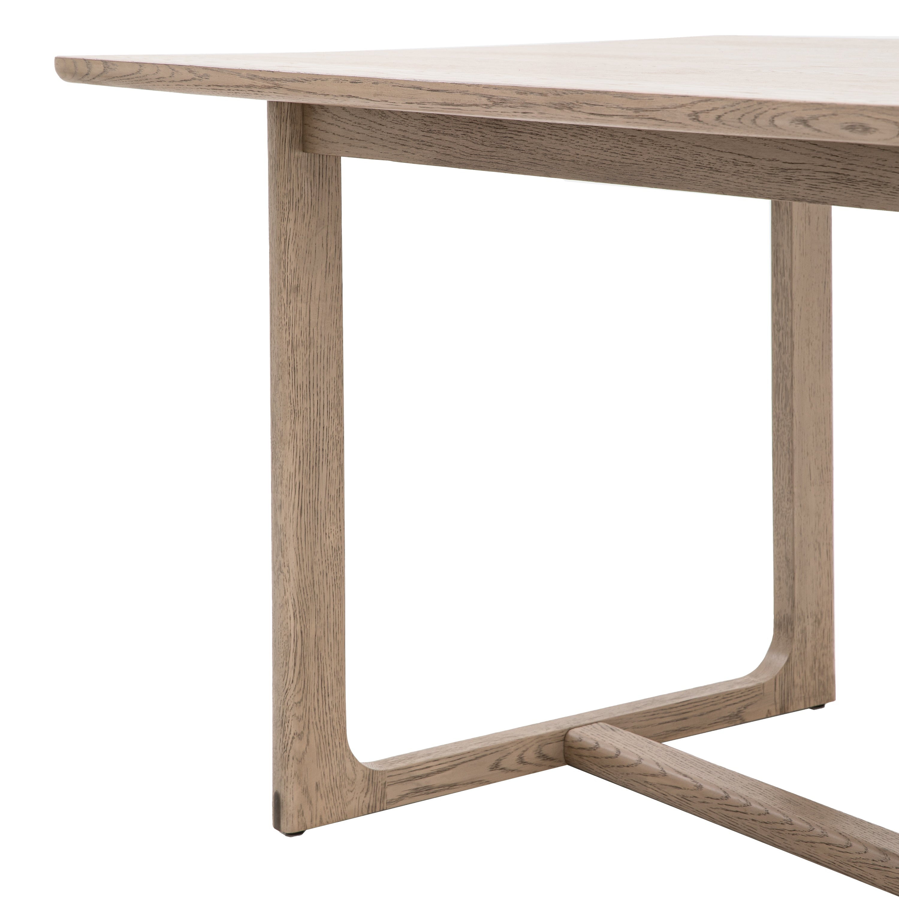 Novu Smoked Oak Wood Dining Table | 6 Seater
