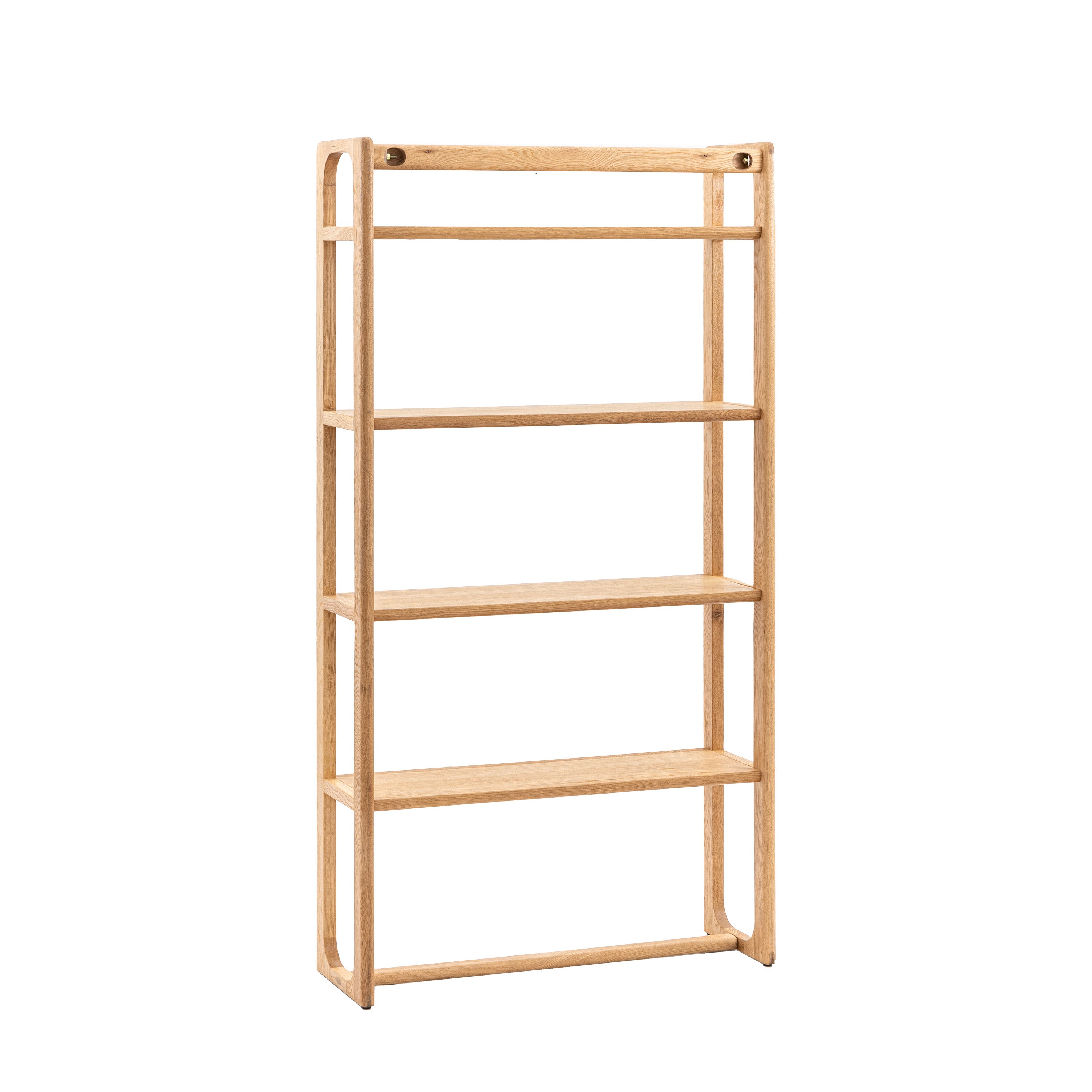 Novu Natural Oak Wood Open Display Unit Tall