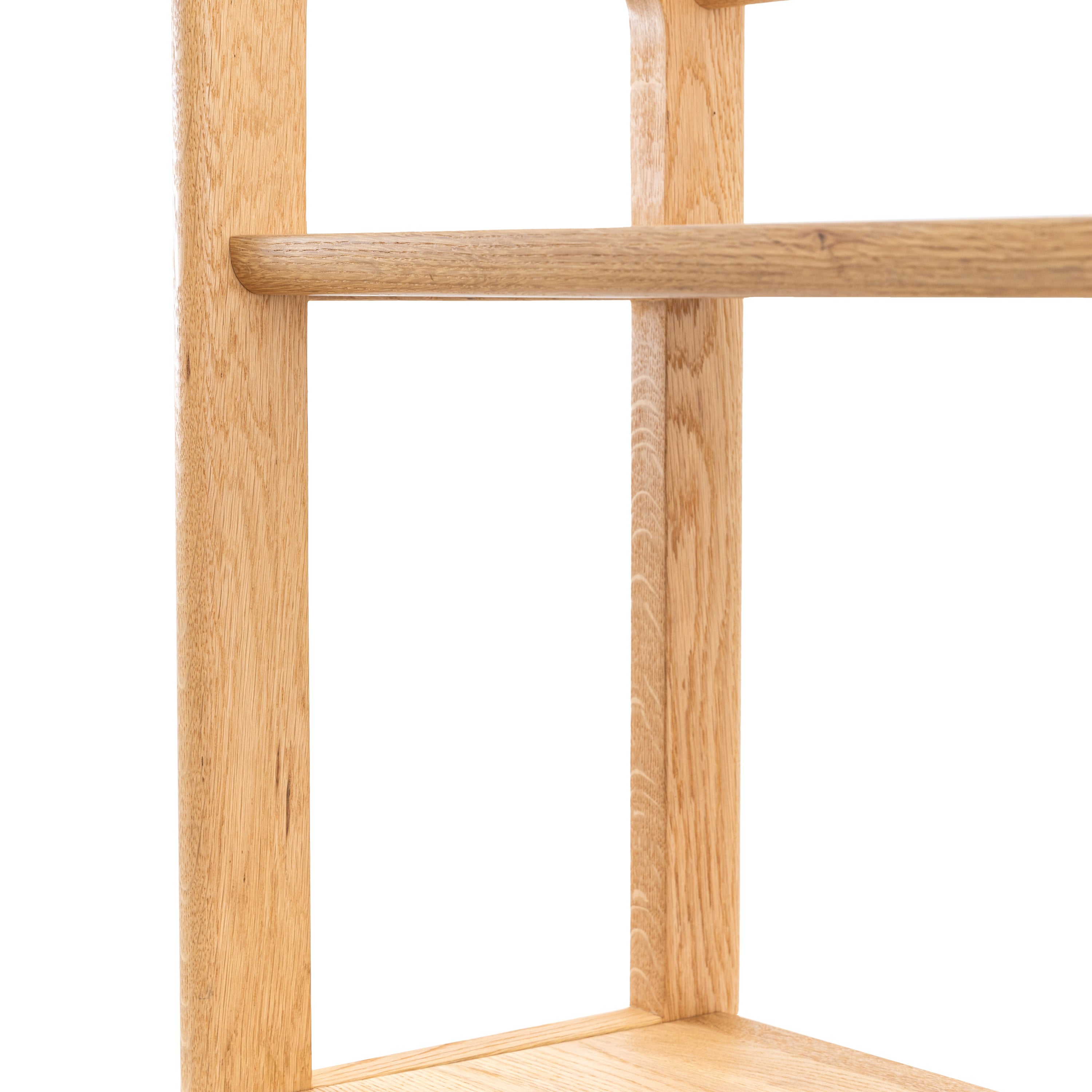 Novu Natural Oak Wood Open Display Unit Tall