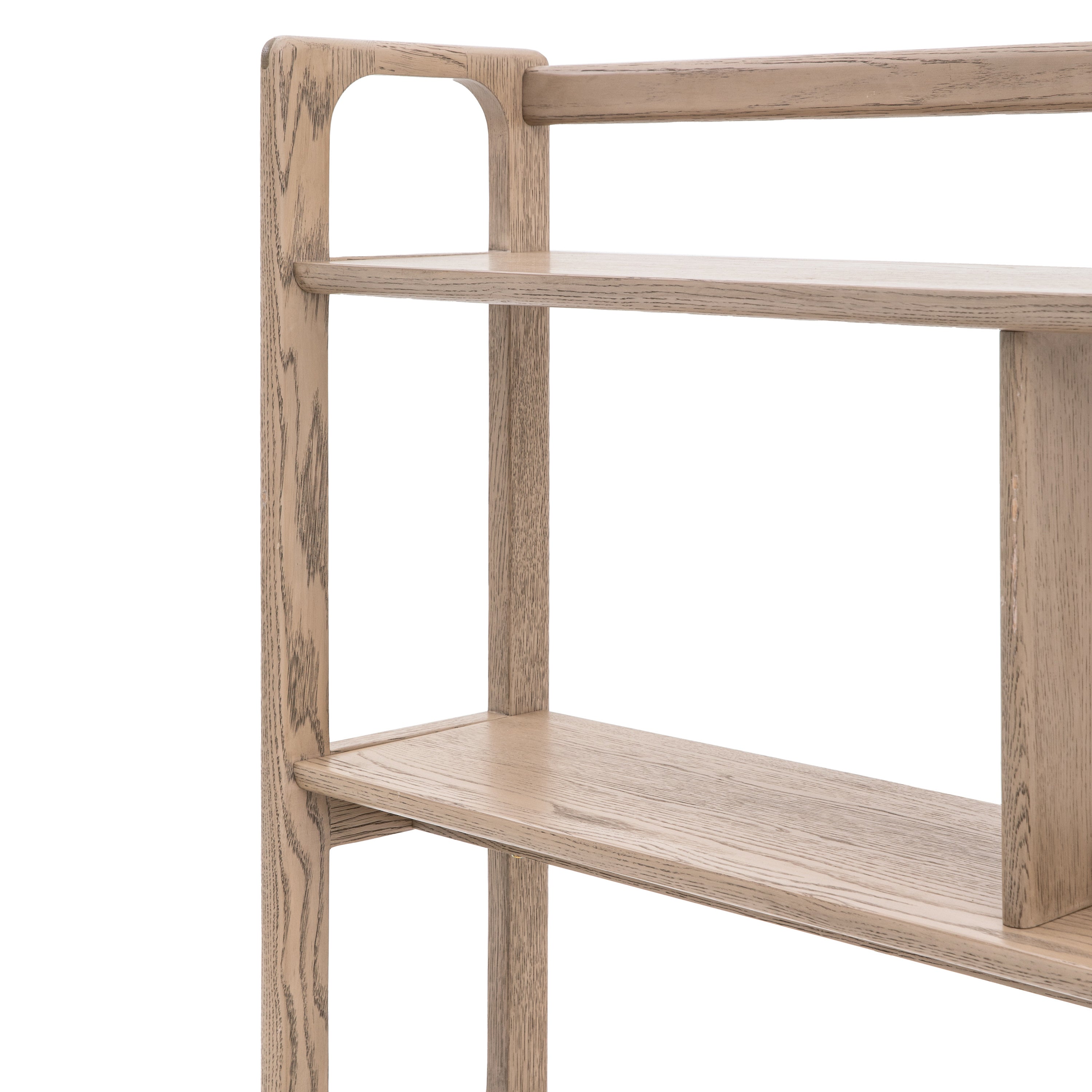 Novu Smoked Oak Wood Open Display Wide