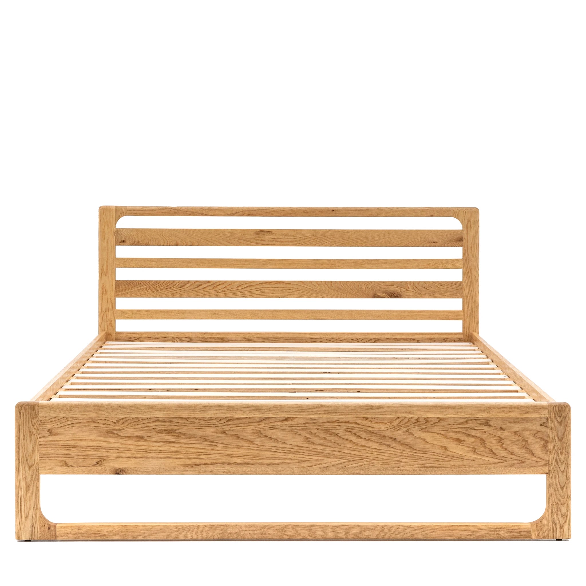 Novu Natural Oak Wood Double Bed