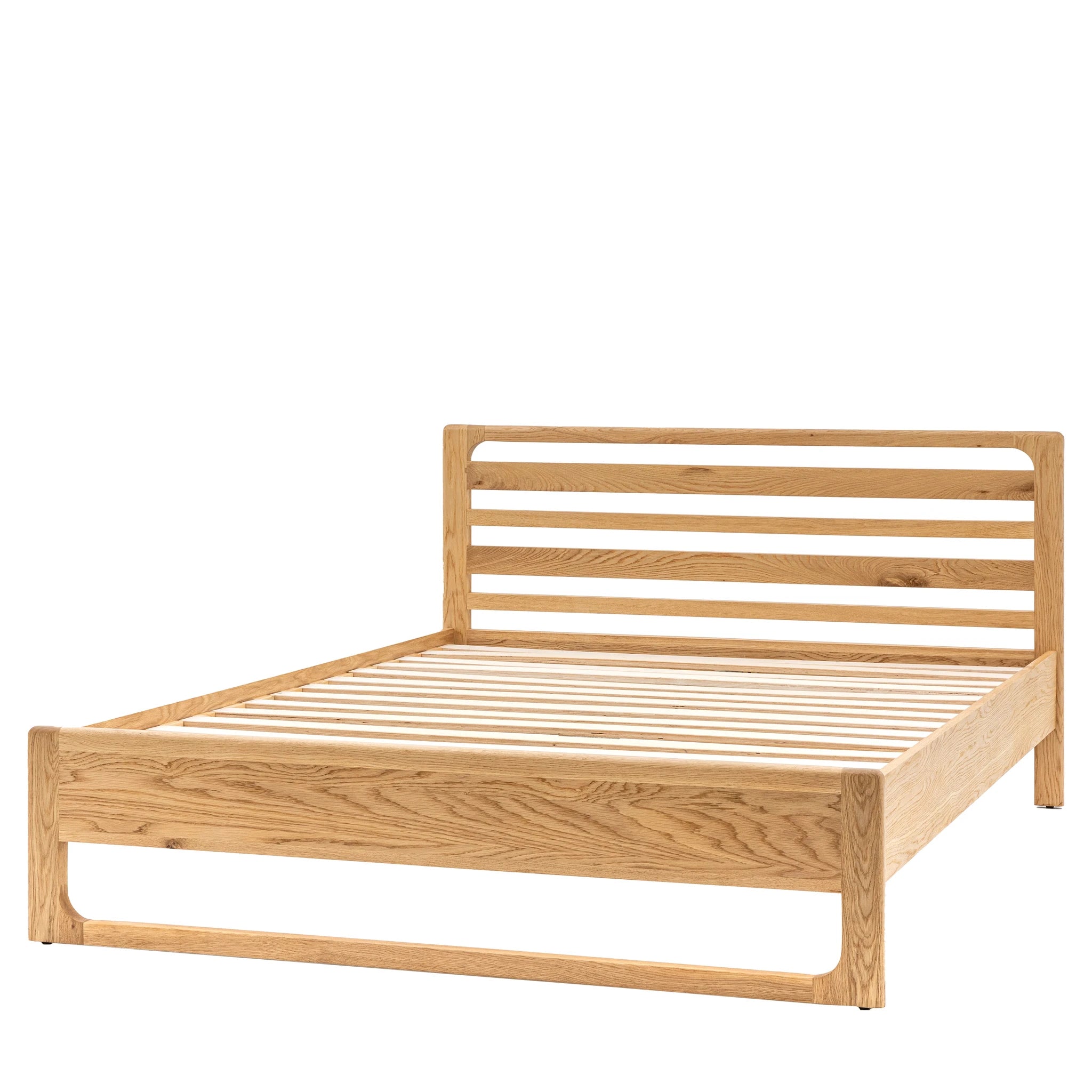 Novu Natural Oak Wood Double Bed