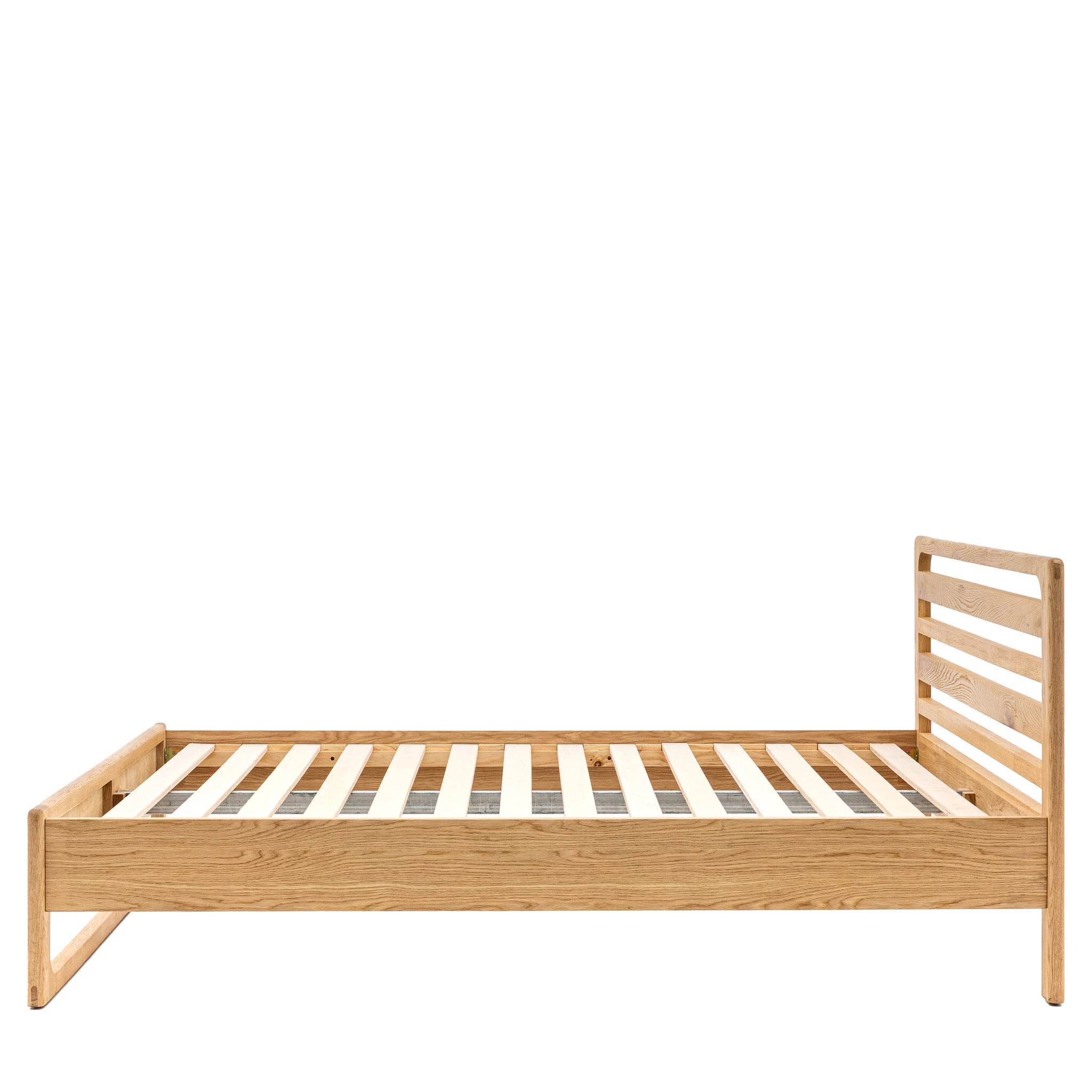 Novu Natural Oak Wood Double Bed