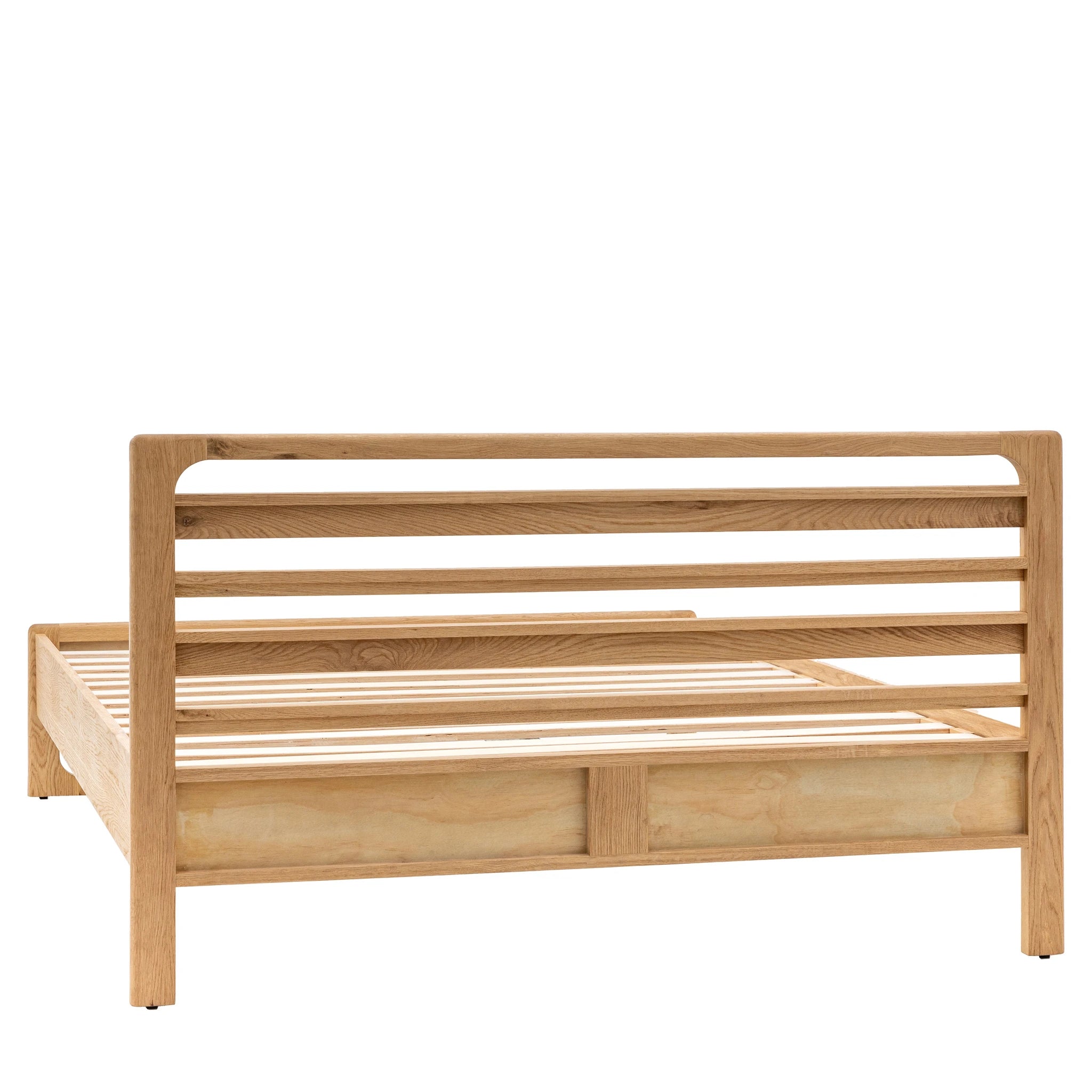 Novu Natural Oak Wood Double Bed