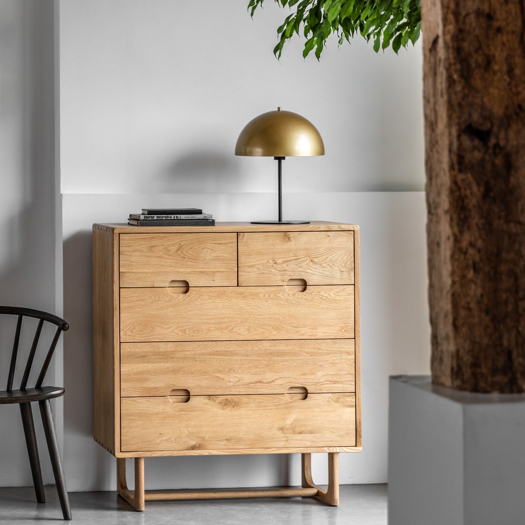 Novu Natural Oak Wood Chest of Drawers
