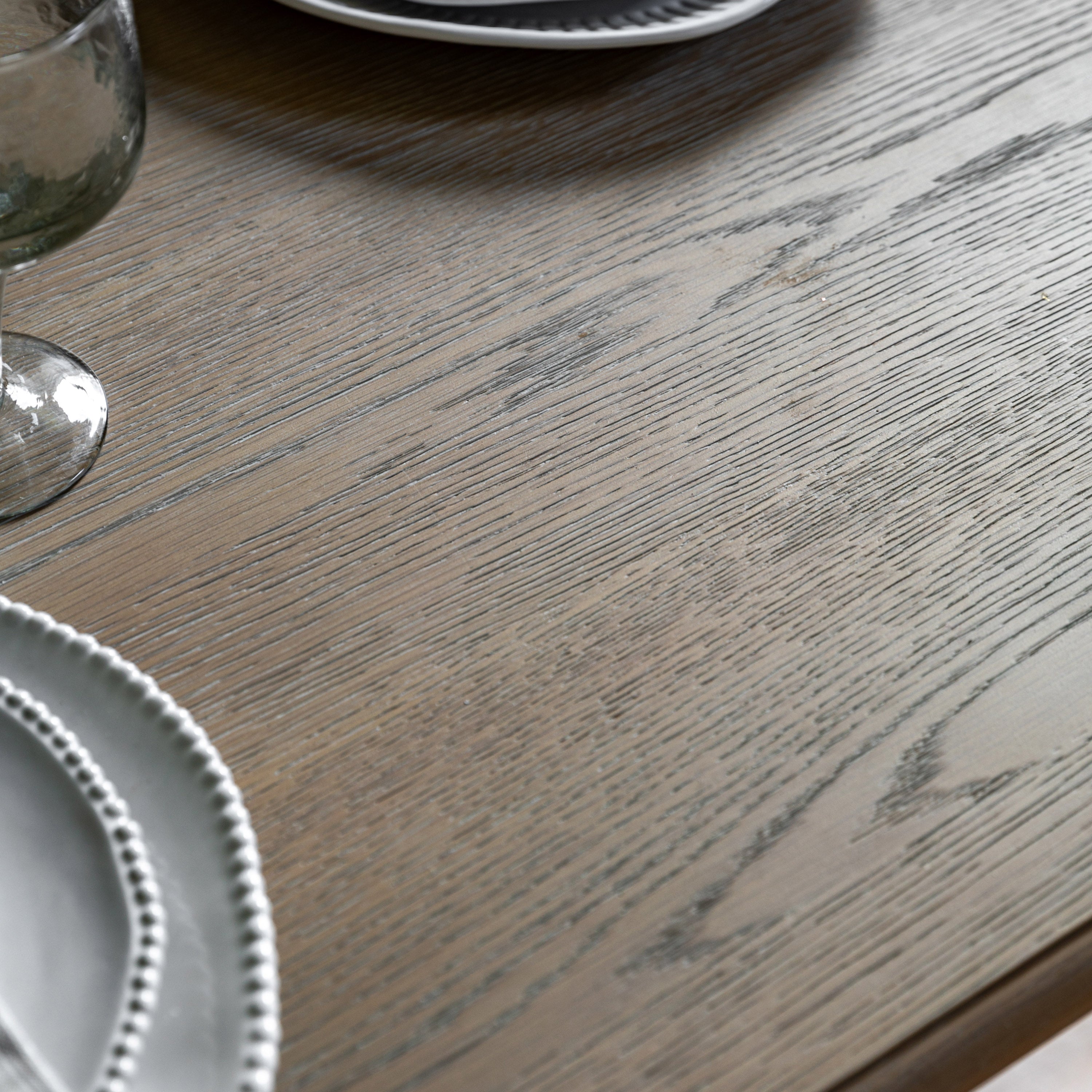 Birchfield Artisan Oak Wood Extending Dining Table | 6-8 Seater