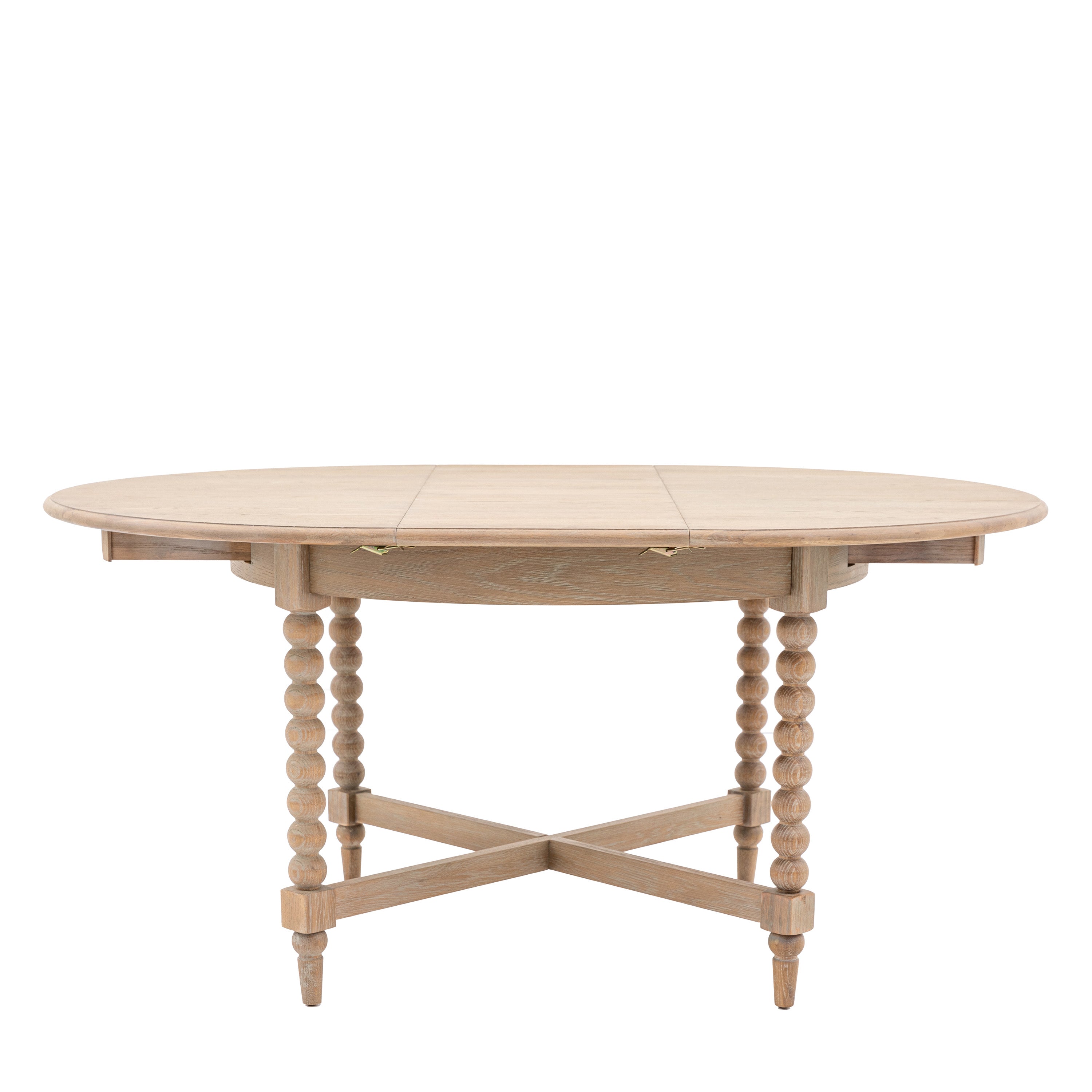 Birchfield Artisan Oak Wood Round Extending Dining Table | 4-6 Seater
