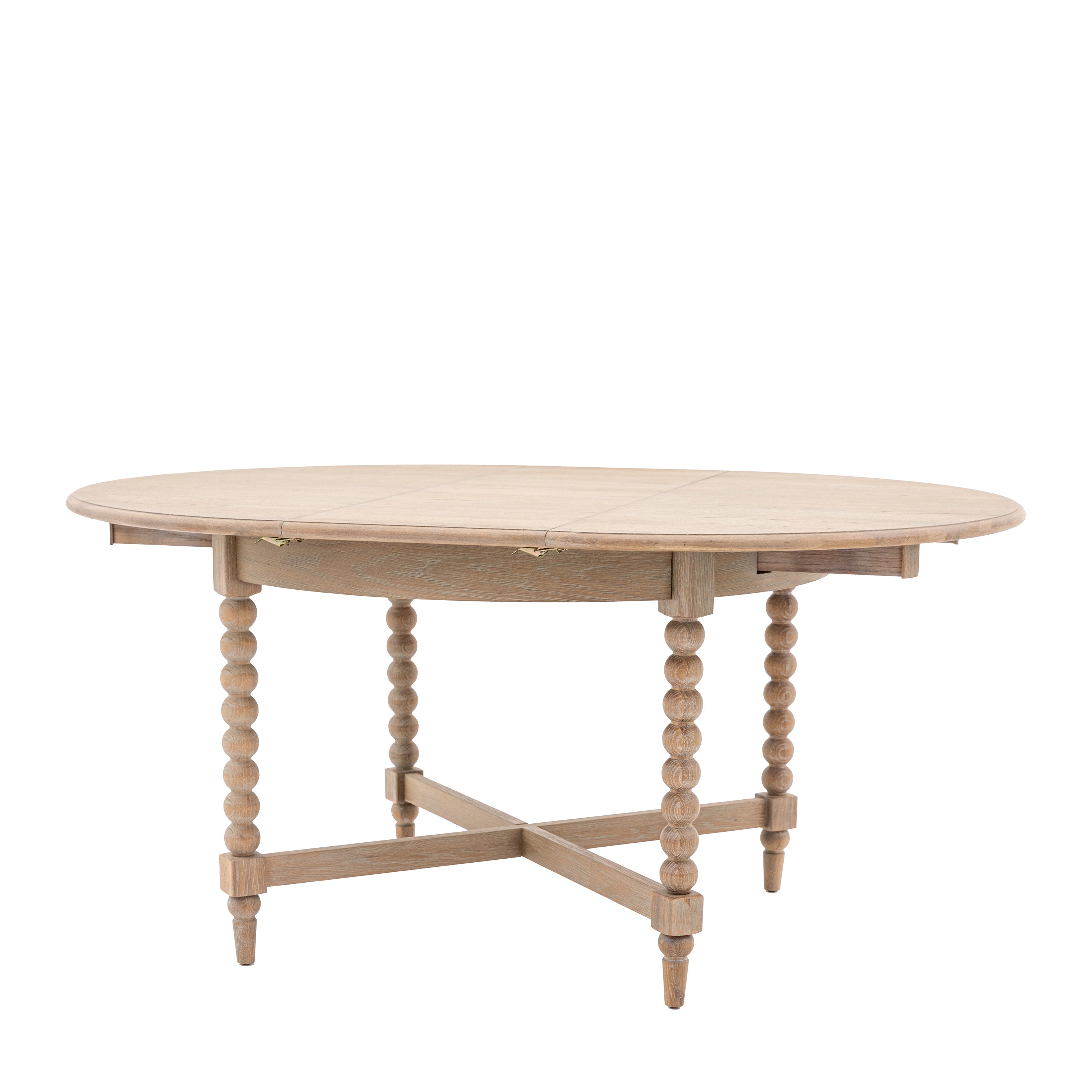 Birchfield Artisan Oak Wood Round Extending Dining Table | 4-6 Seater