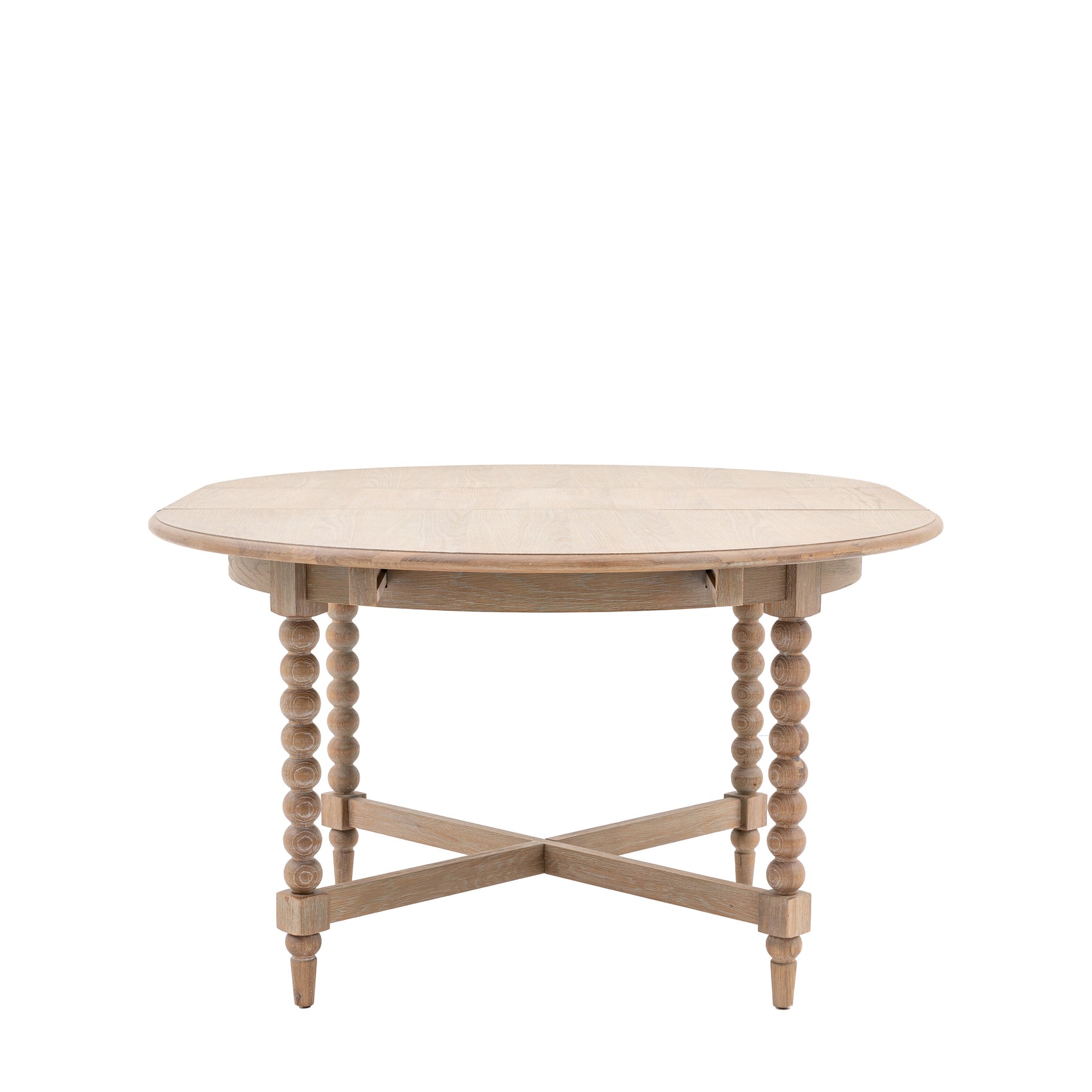 Birchfield Artisan Oak Wood Round Extending Dining Table | 4-6 Seater
