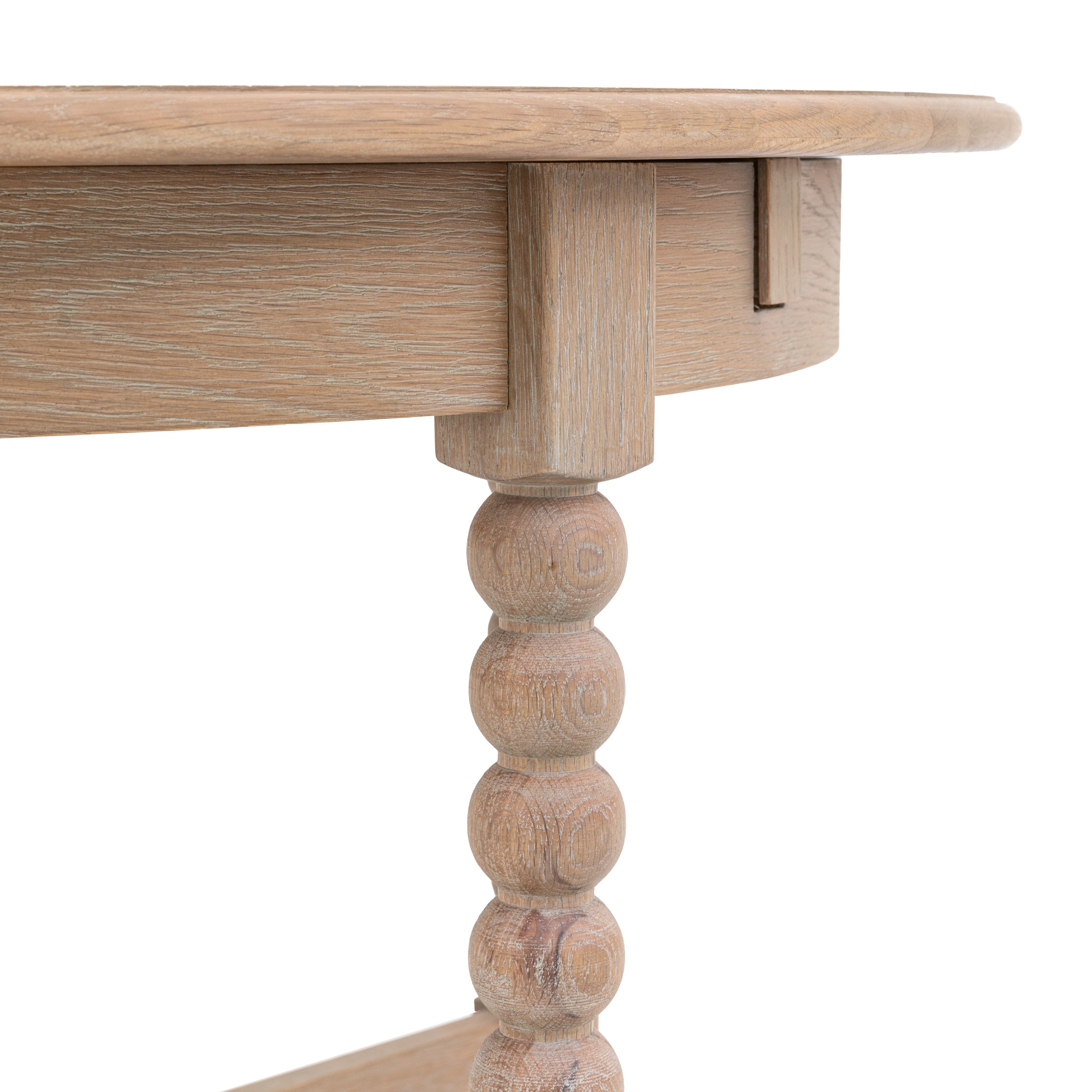 Birchfield Artisan Oak Wood Round Extending Dining Table | 4-6 Seater