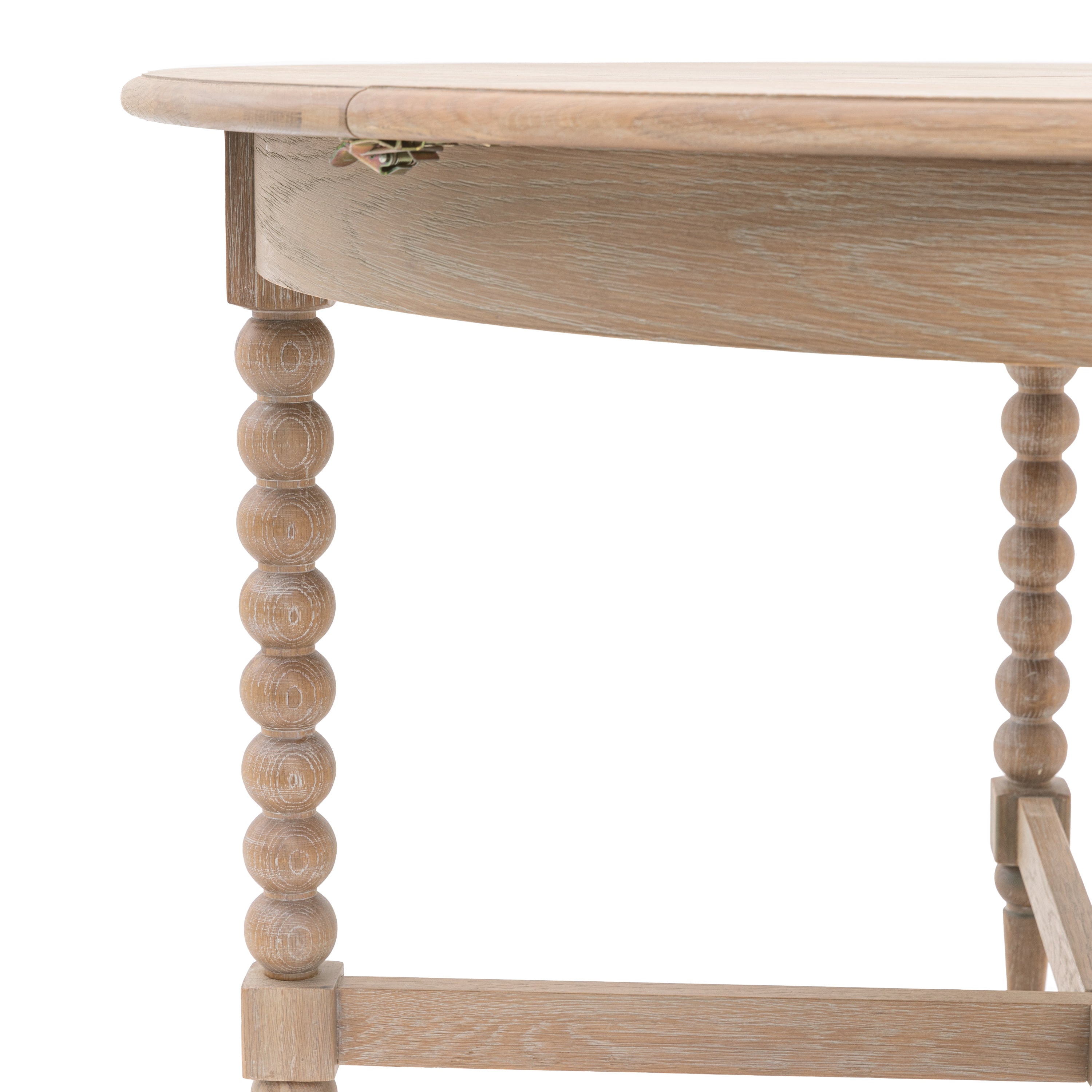 Birchfield Artisan Oak Wood Round Extending Dining Table | 4-6 Seater