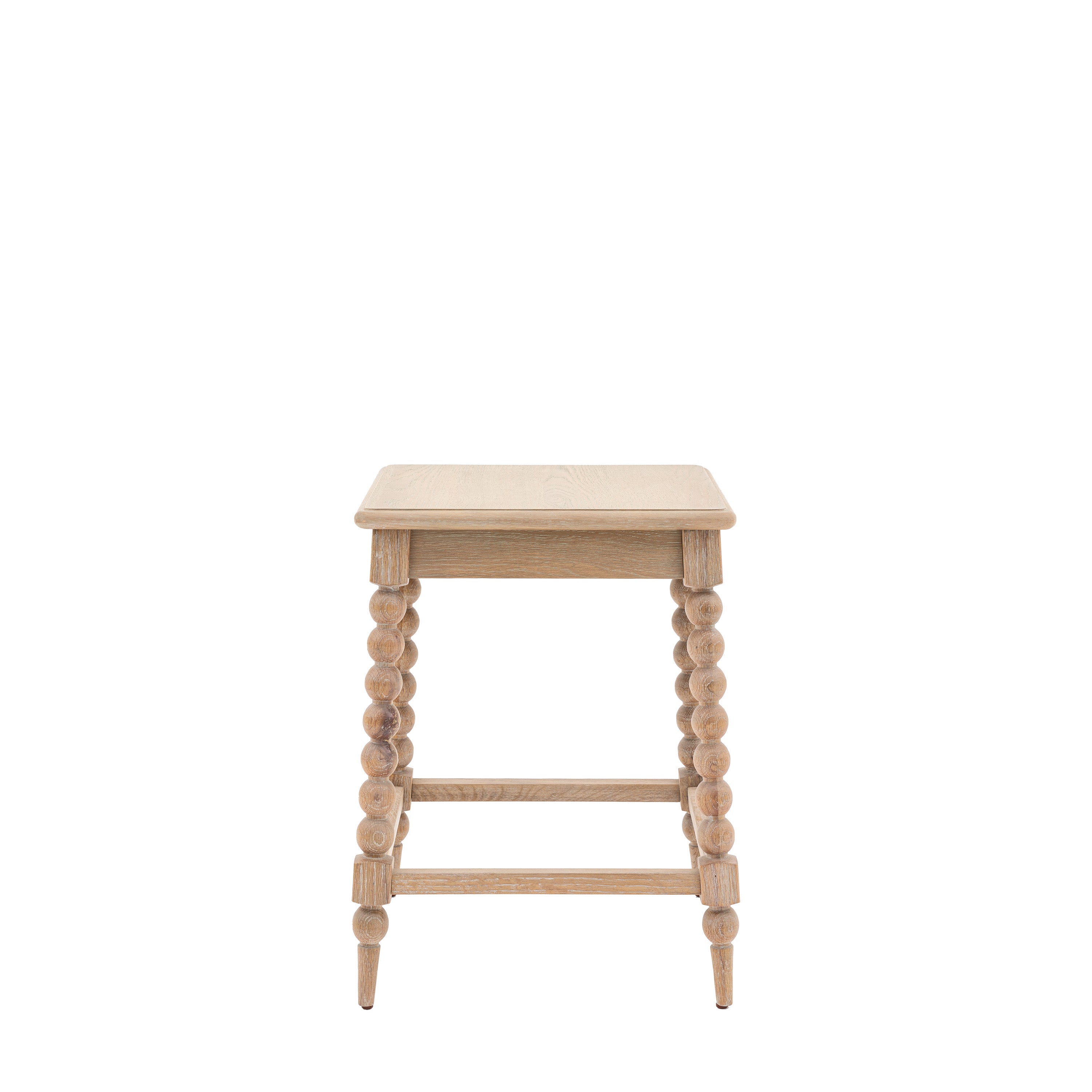 Birchfield Artisan Oak Wood Square Side Table