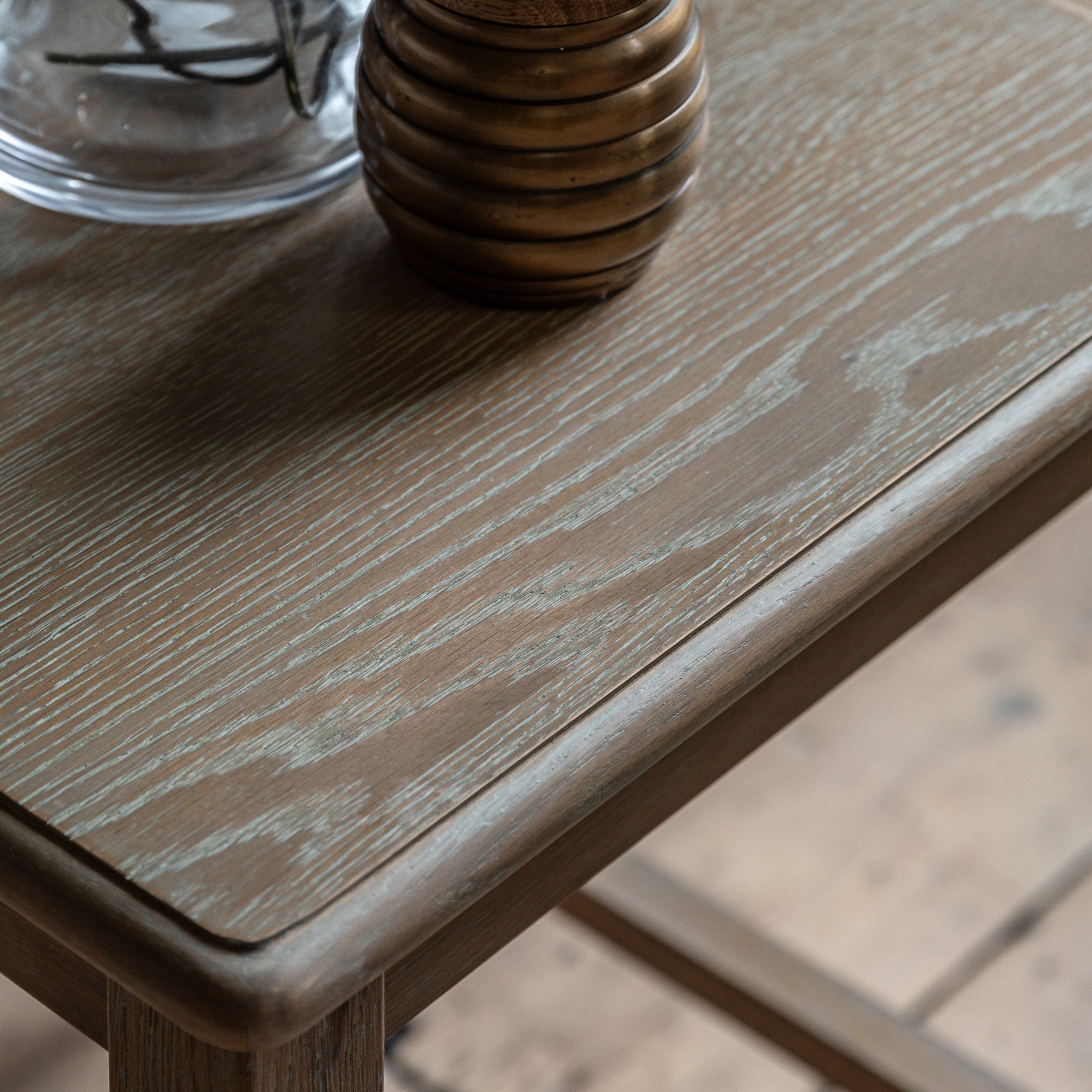 Birchfield Artisan Oak Wood Square Side Table