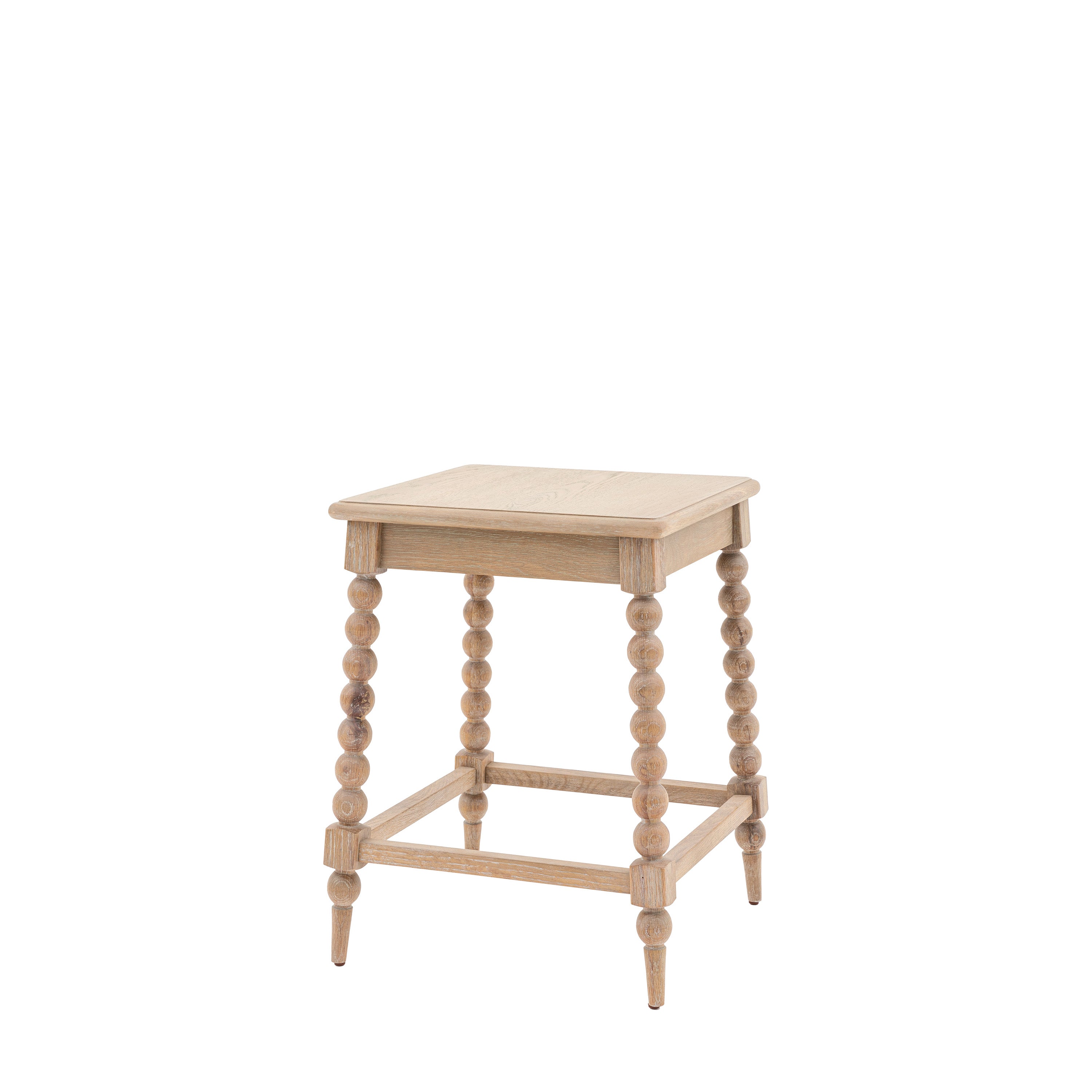 Birchfield Artisan Oak Wood Square Side Table