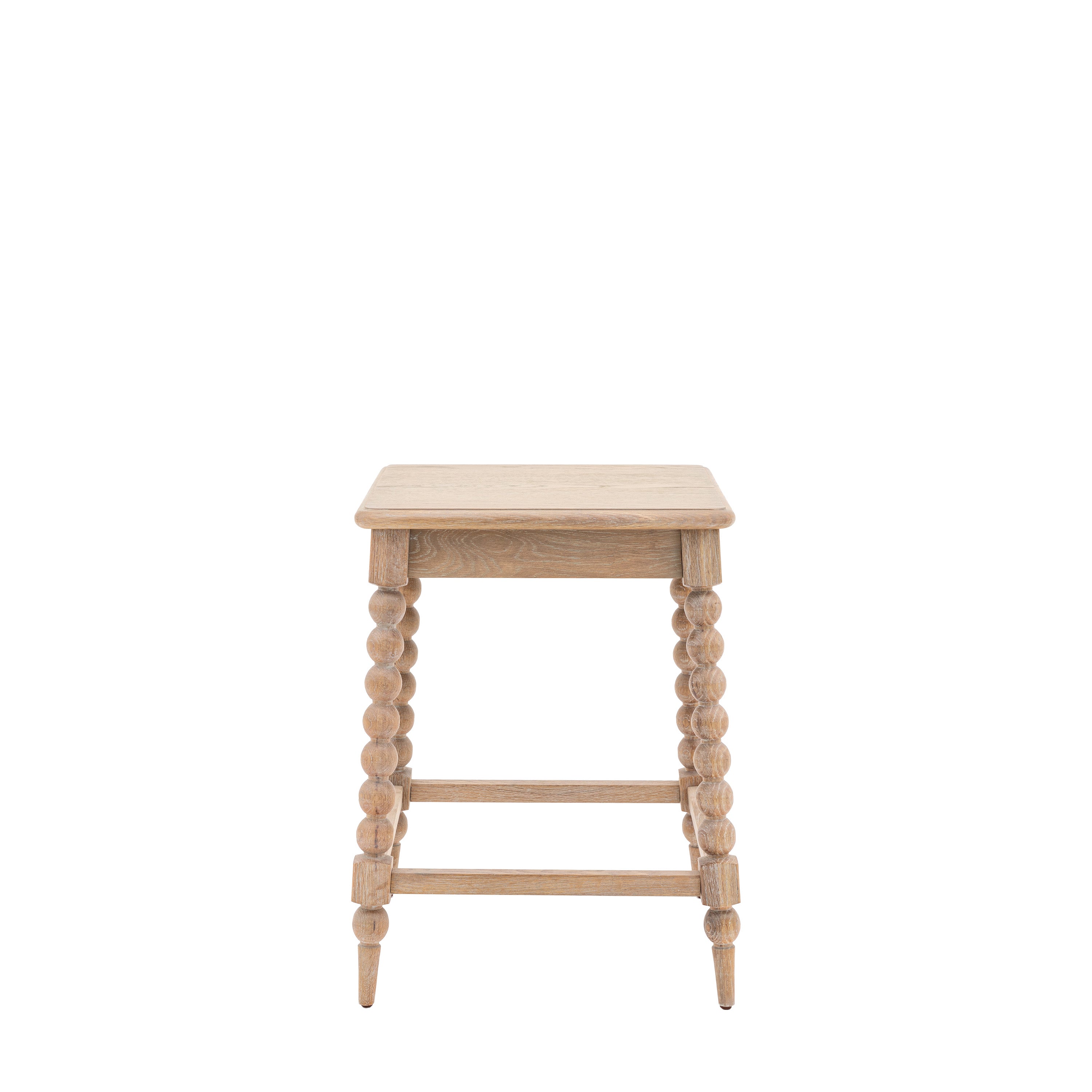 Birchfield Artisan Oak Wood Square Side Table