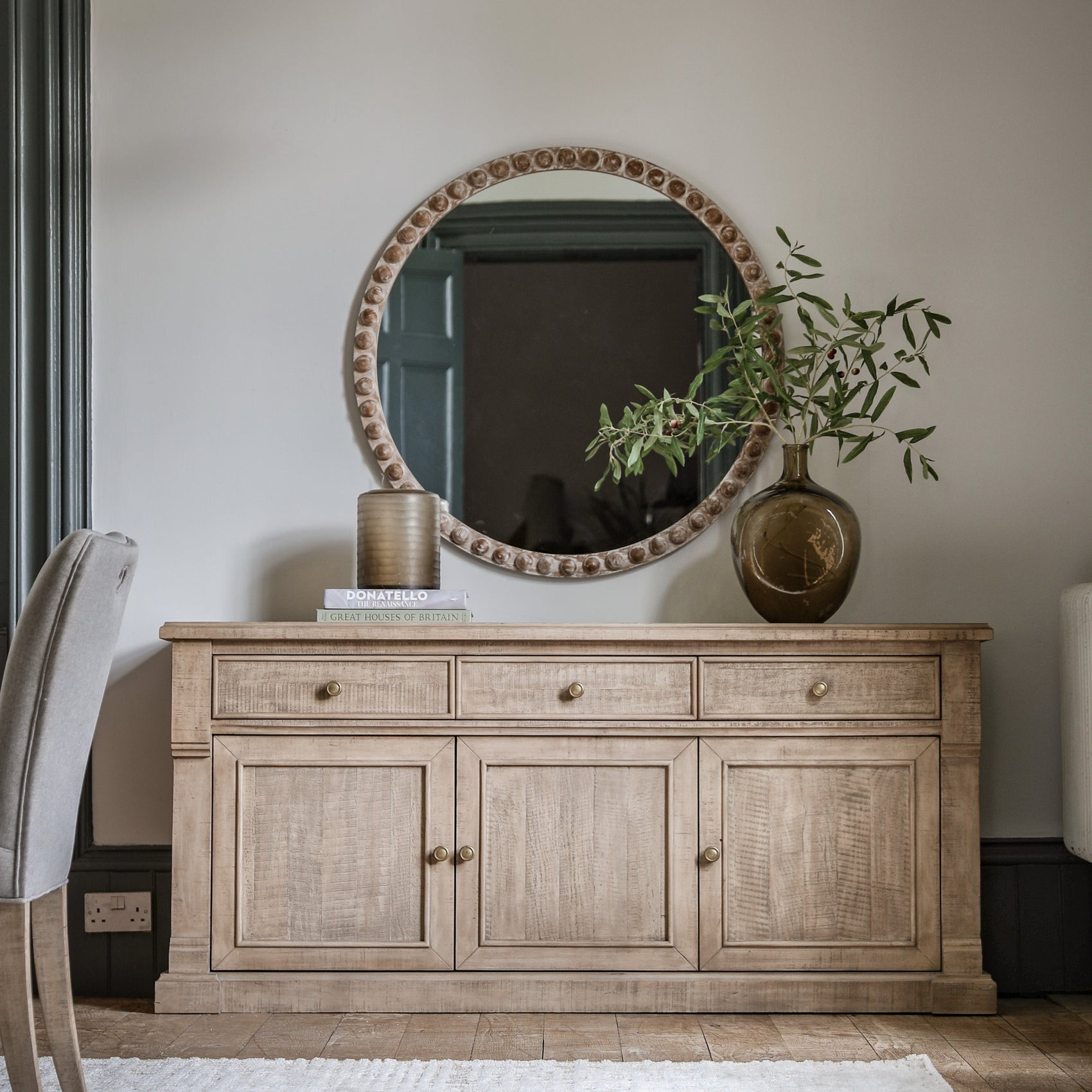 Bowen Natural Pine Wood Sideboard