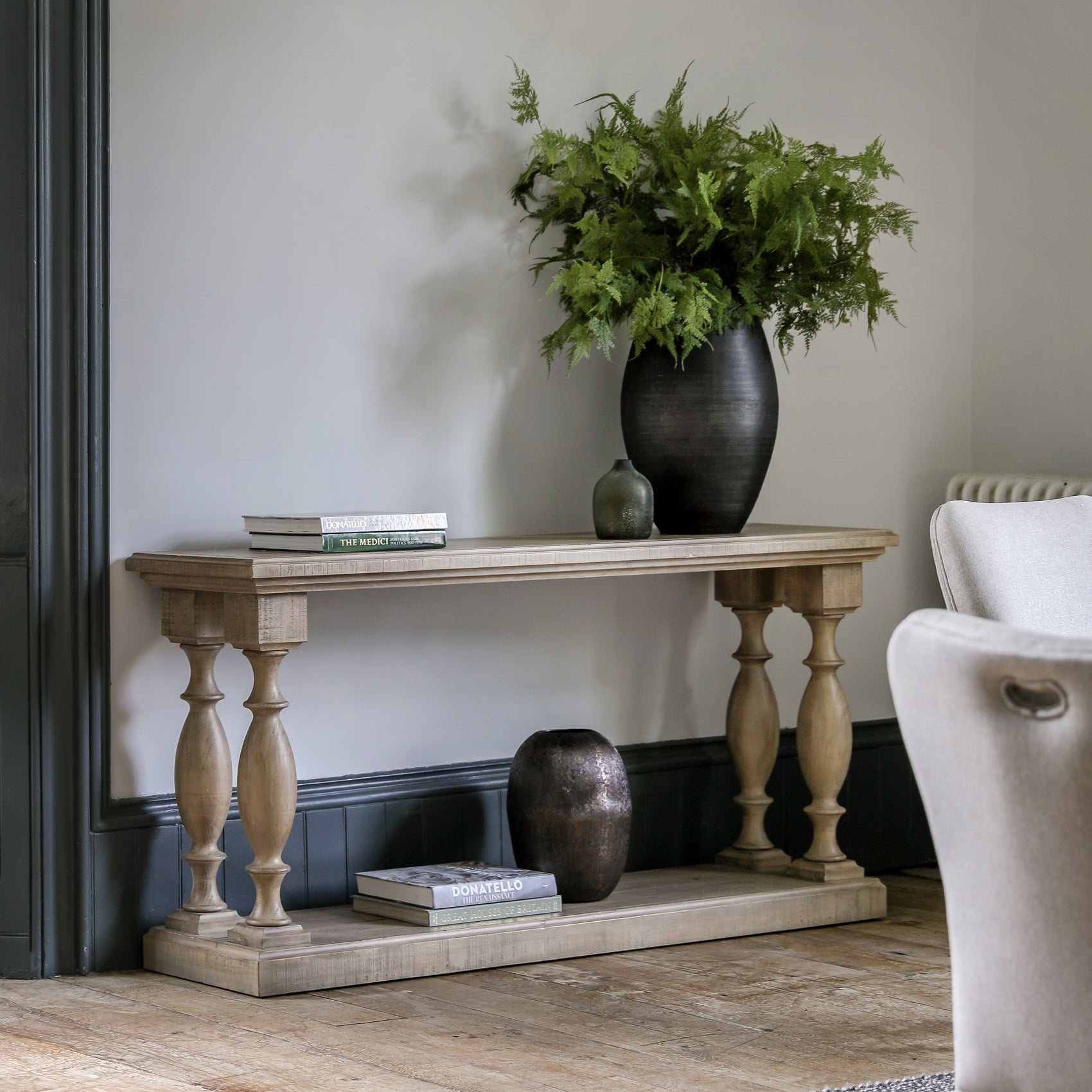 Bowen Natural Pine Wood Console Table