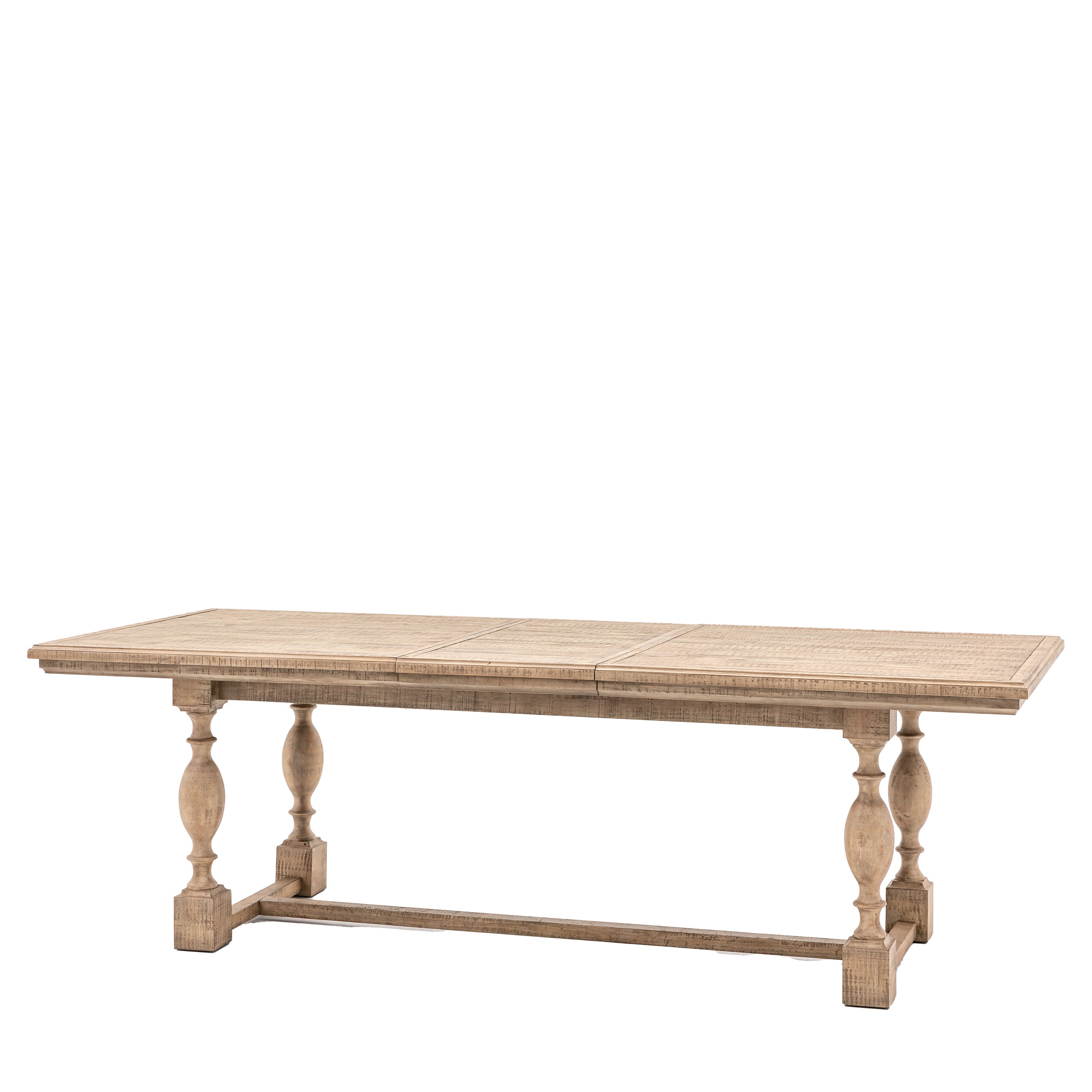 Bowen Natural Pine Wood Extending Dining Table 200cm