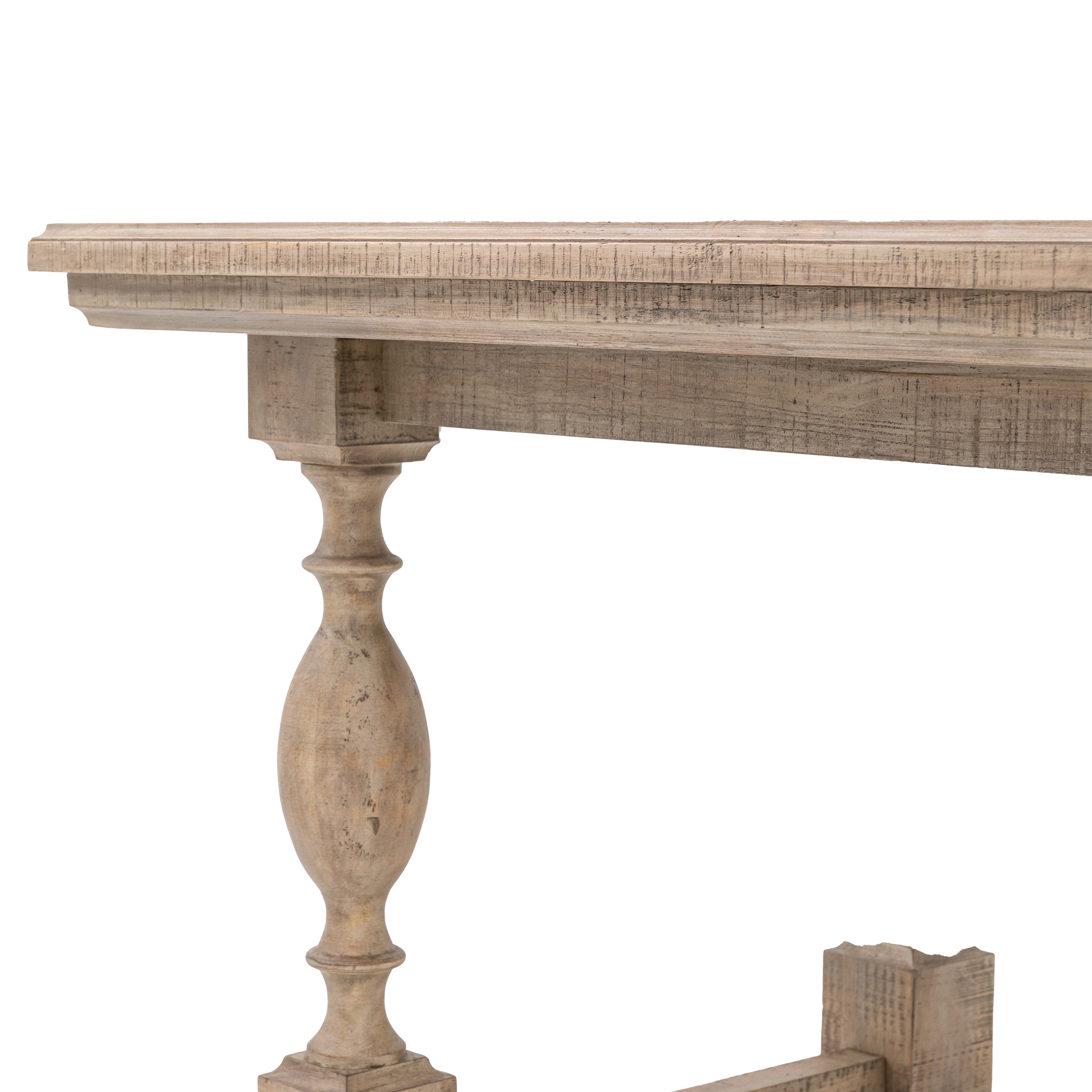 Bowen Natural Pine Wood Extending Dining Table 200cm