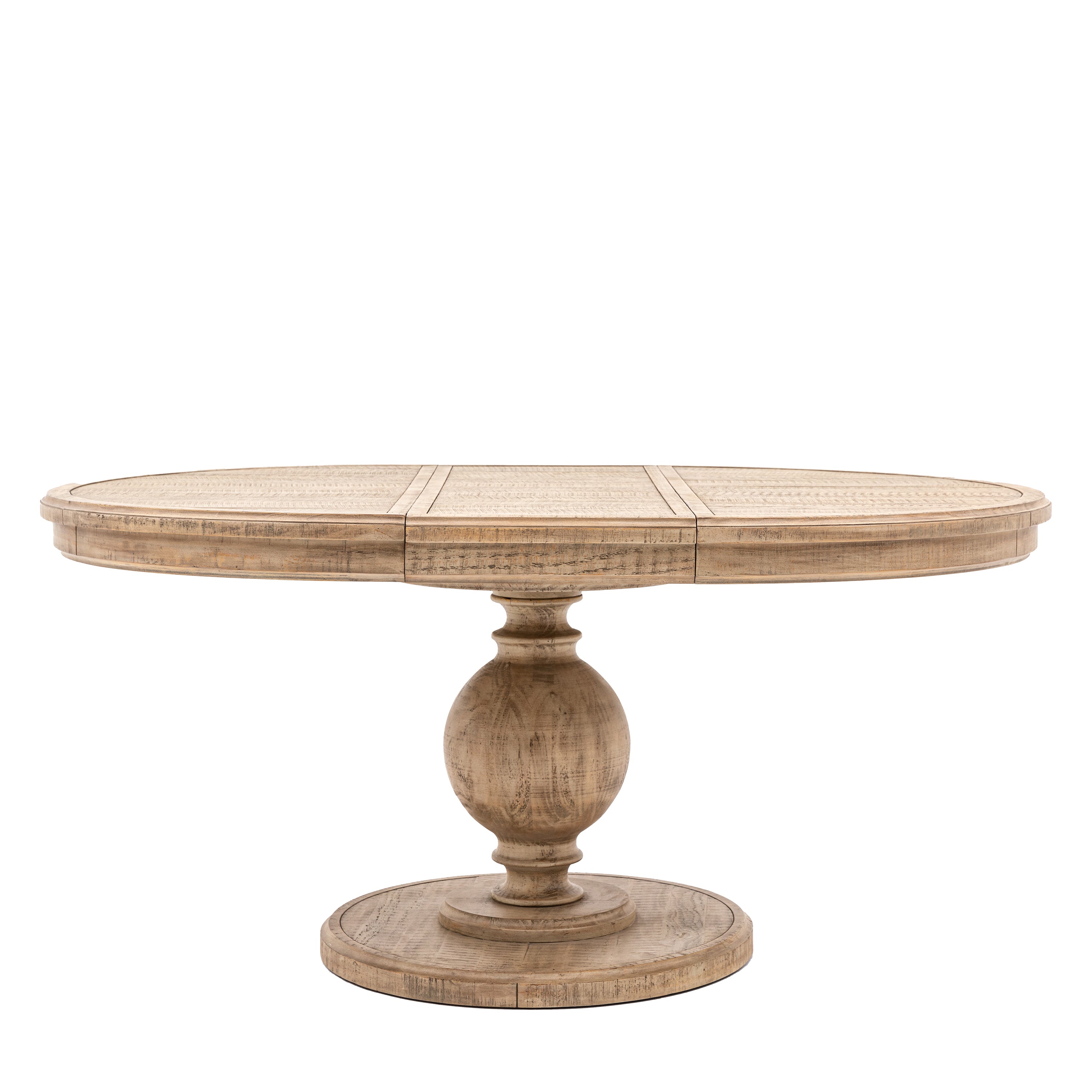 Bowen Natural Pine Wood Round Extending Dining Table | 4-6 Seater
