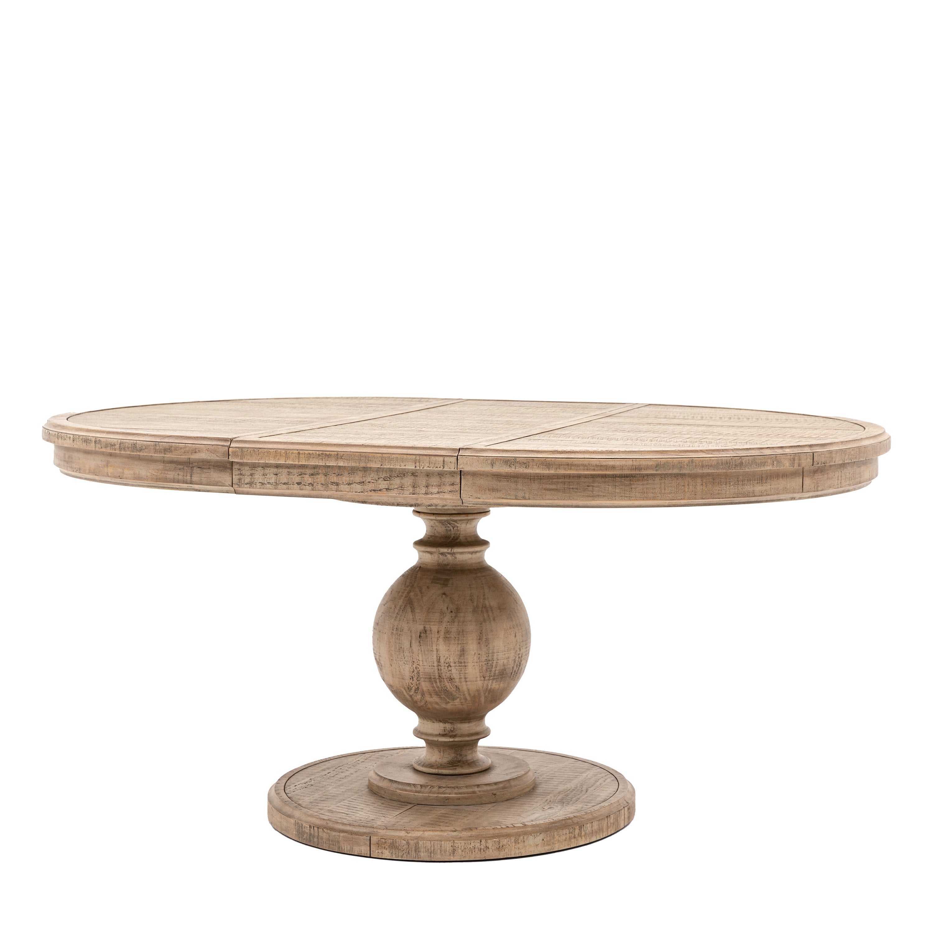 Bowen Natural Pine Wood Round Extending Dining Table | 4-6 Seater